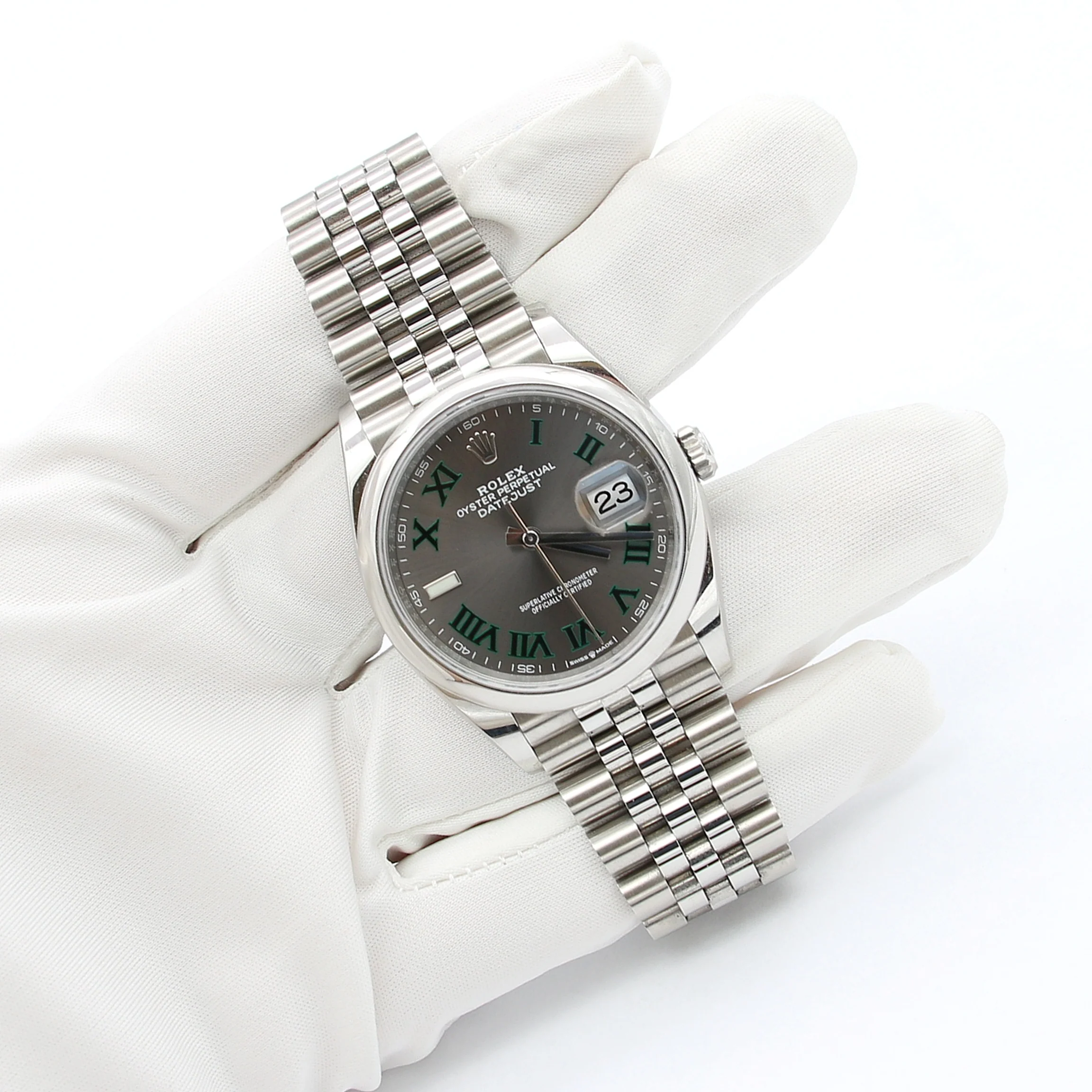 Rolex Datejust ref. 126200 Wimbledon Dial Jubilee Bracelet - Full Set - Image 5