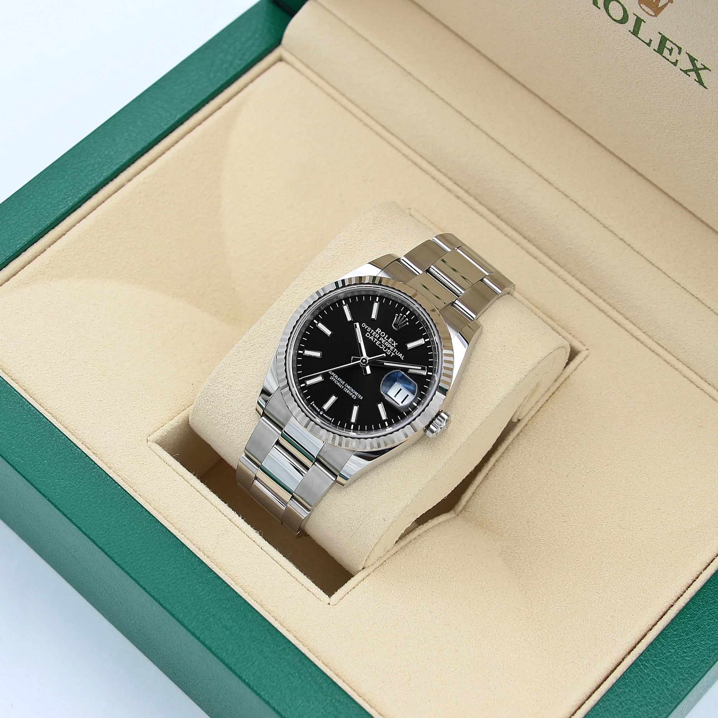 Rolex Datejust ref. 126234 Black Dial Oyster bracelet - Full Set