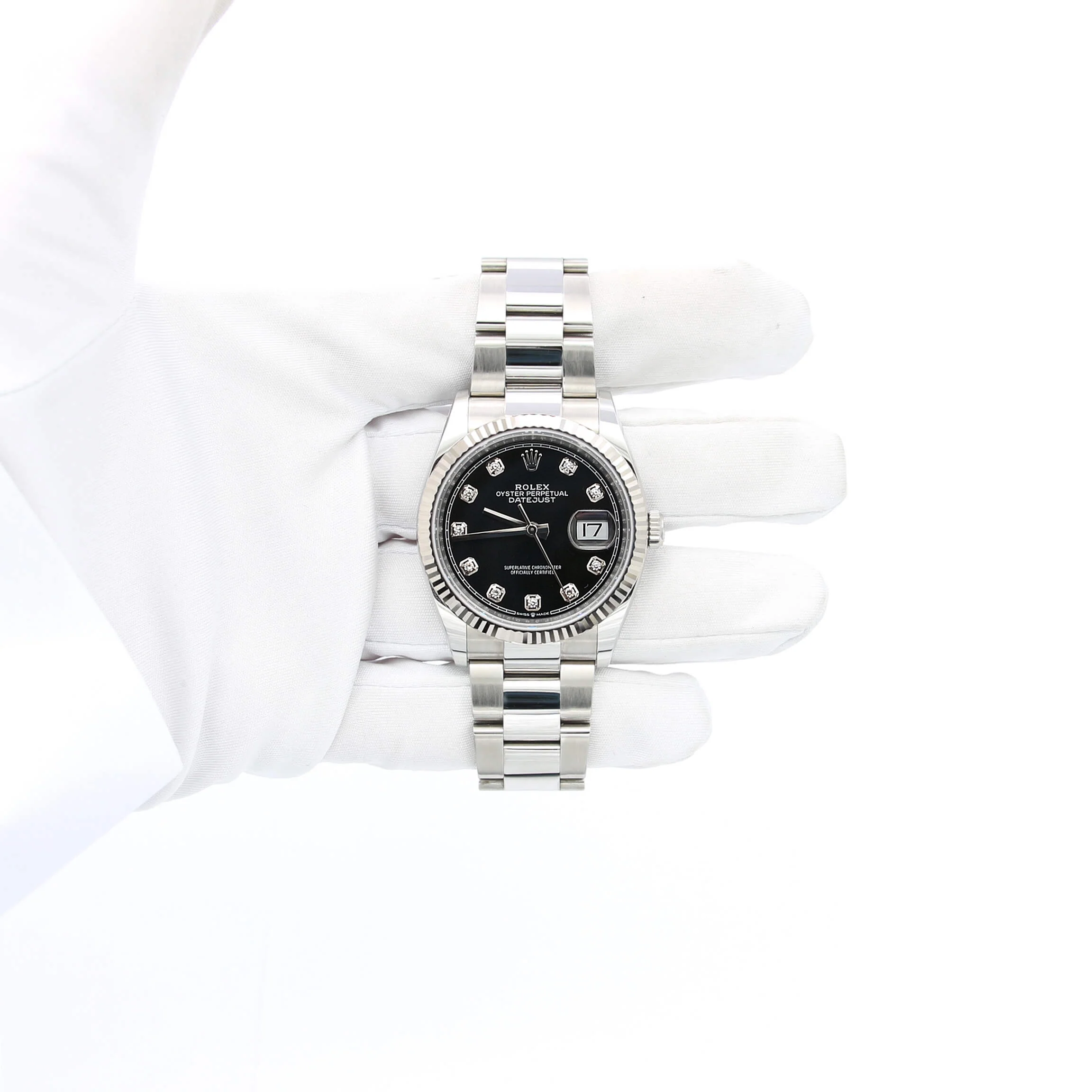 Rolex Datejust ref. 126234 Black Diamonds Dial Oyster bracelet - Full Set - Image 2