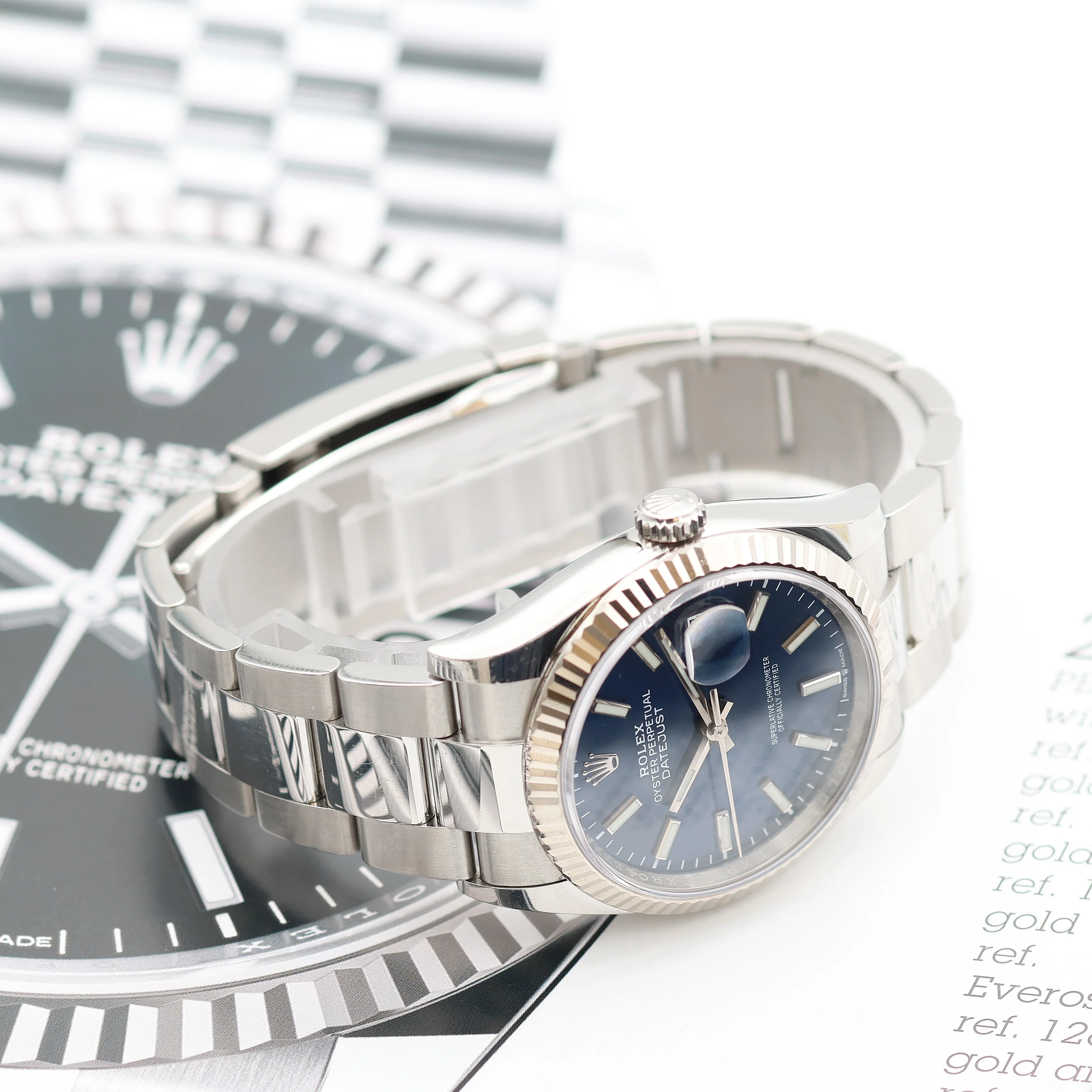 Rolex Datejust ref. 126234 Blue Dial Oyster bracelet - Full Set - Image 9