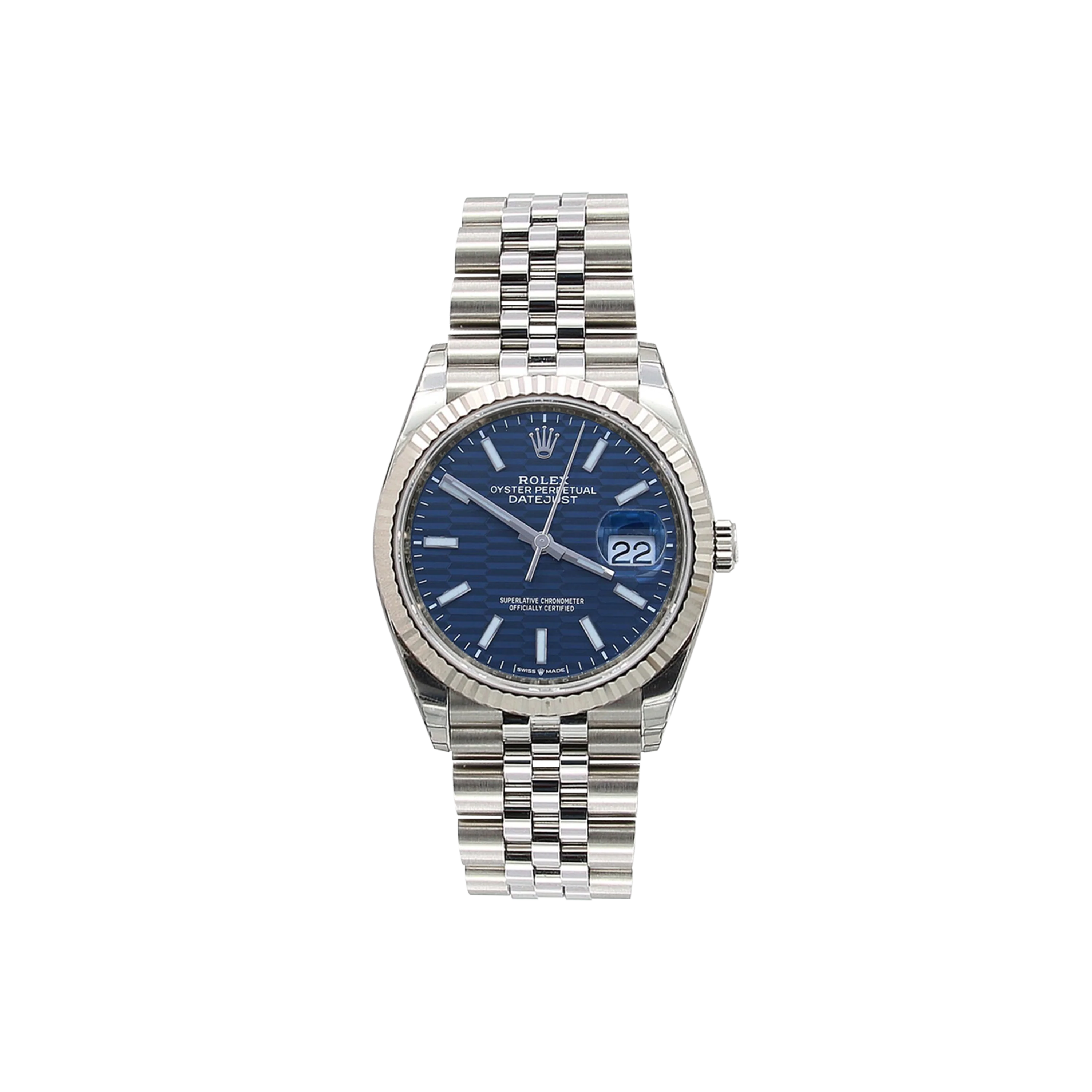Rolex Datejust ref. 126234 Blue Motif Dial Jubilee bracelet - Full Set - Image 2