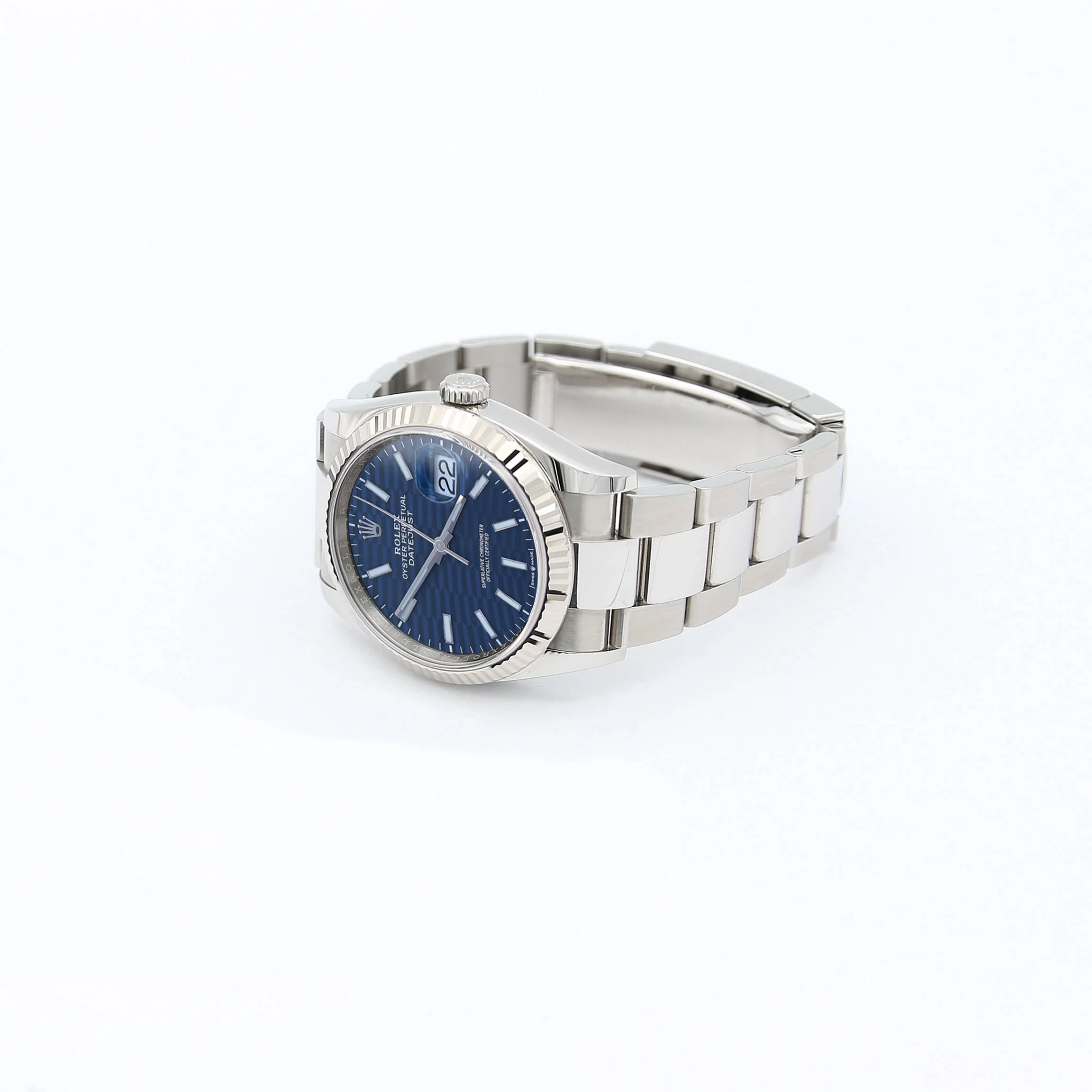 Rolex Datejust ref. 126234 Blue Motif Dial Oyster bracelet - Full Set - Image 4