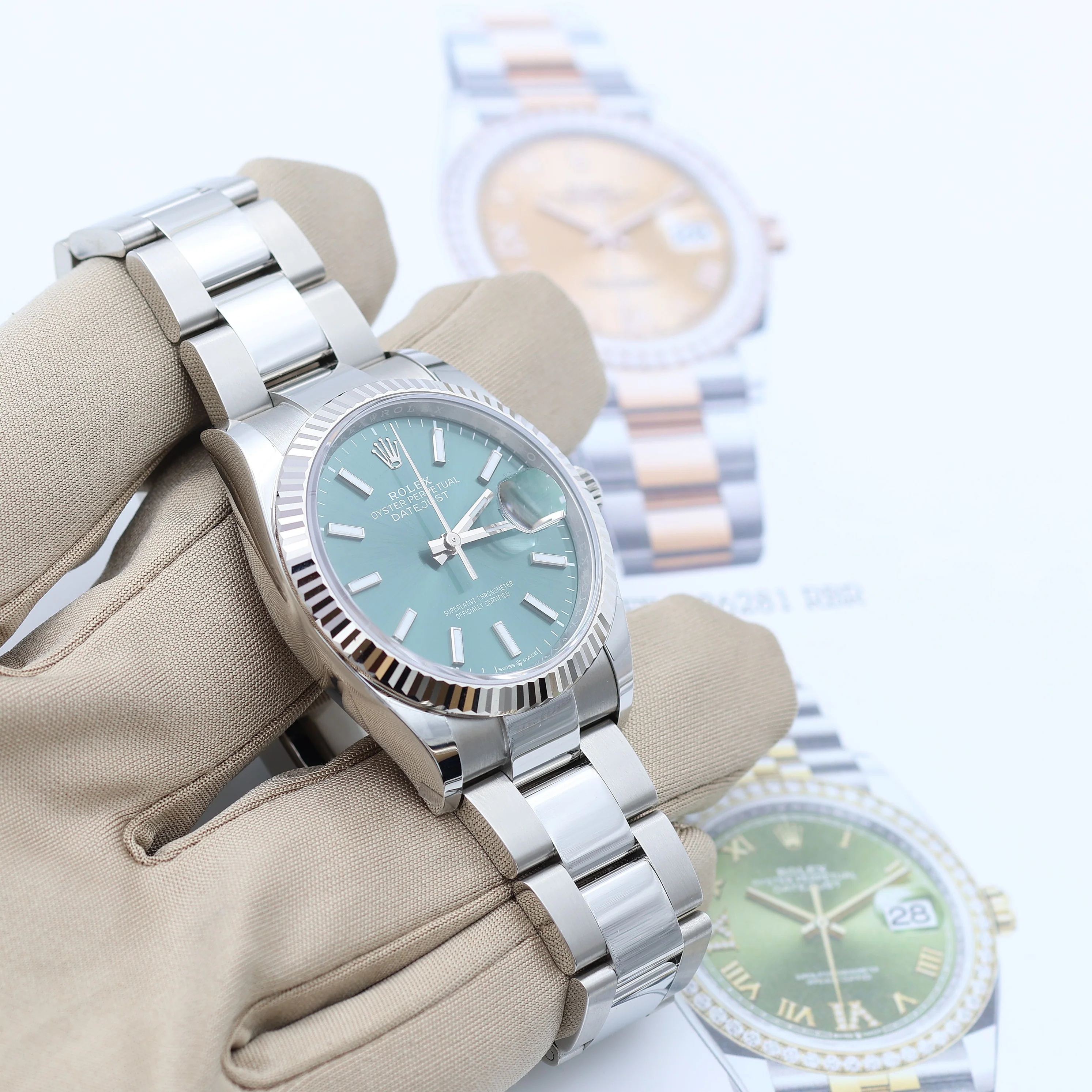 Rolex Datejust ref. 126234 Green Dial - Oyster bracelet - Image 2