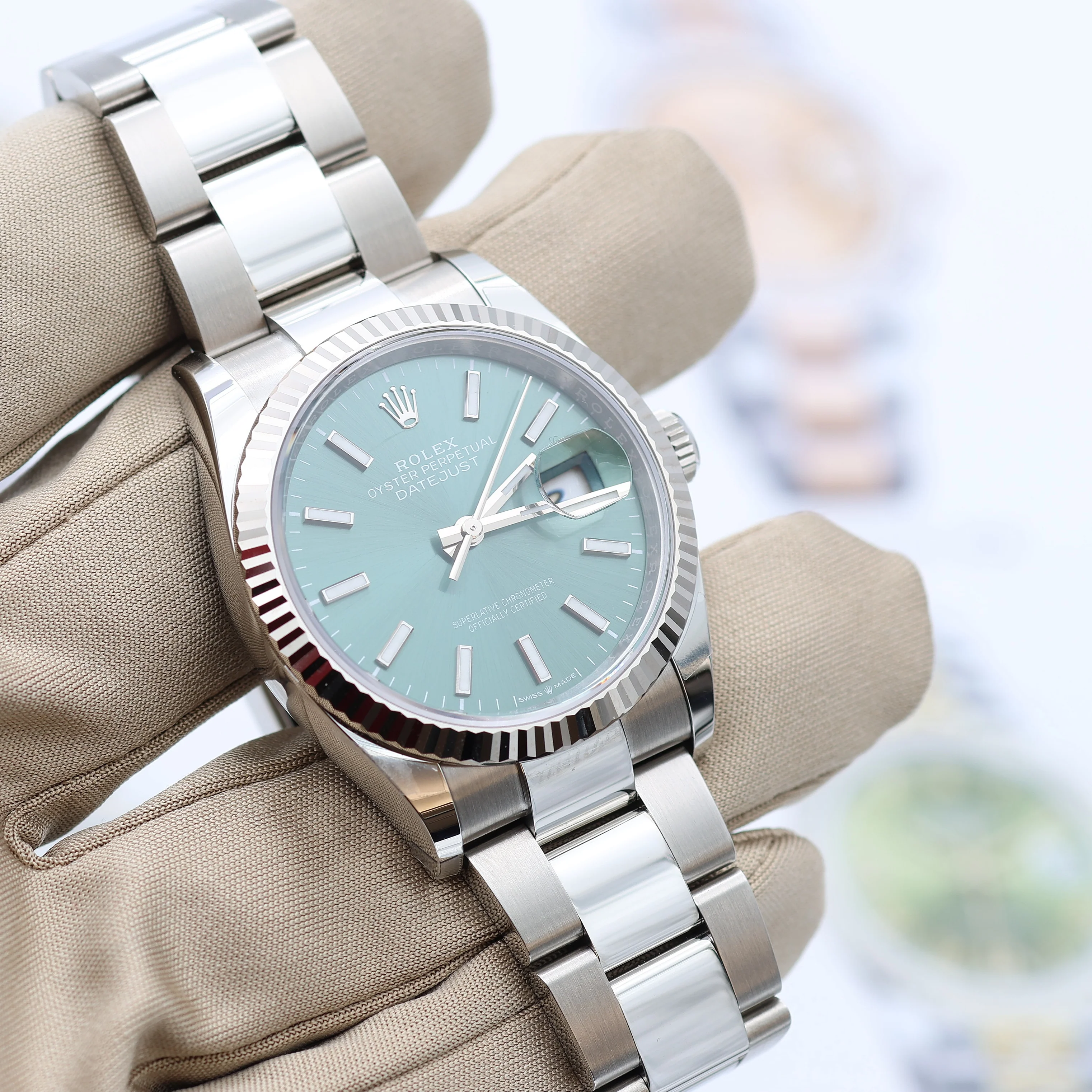 Rolex Datejust ref. 126234 Green Dial - Oyster bracelet - Image 5