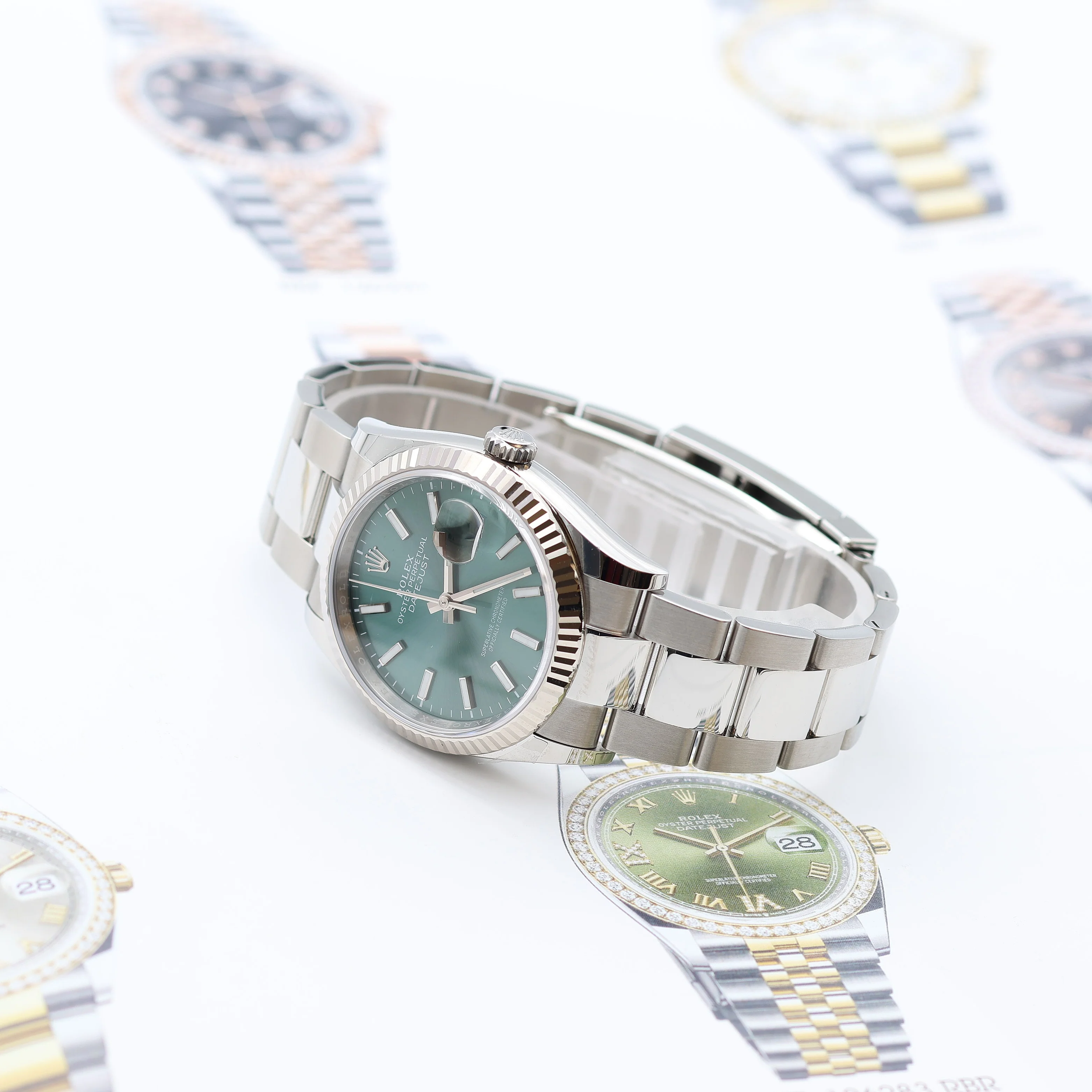 Rolex Datejust ref. 126234 Green Dial - Oyster bracelet - Image 7