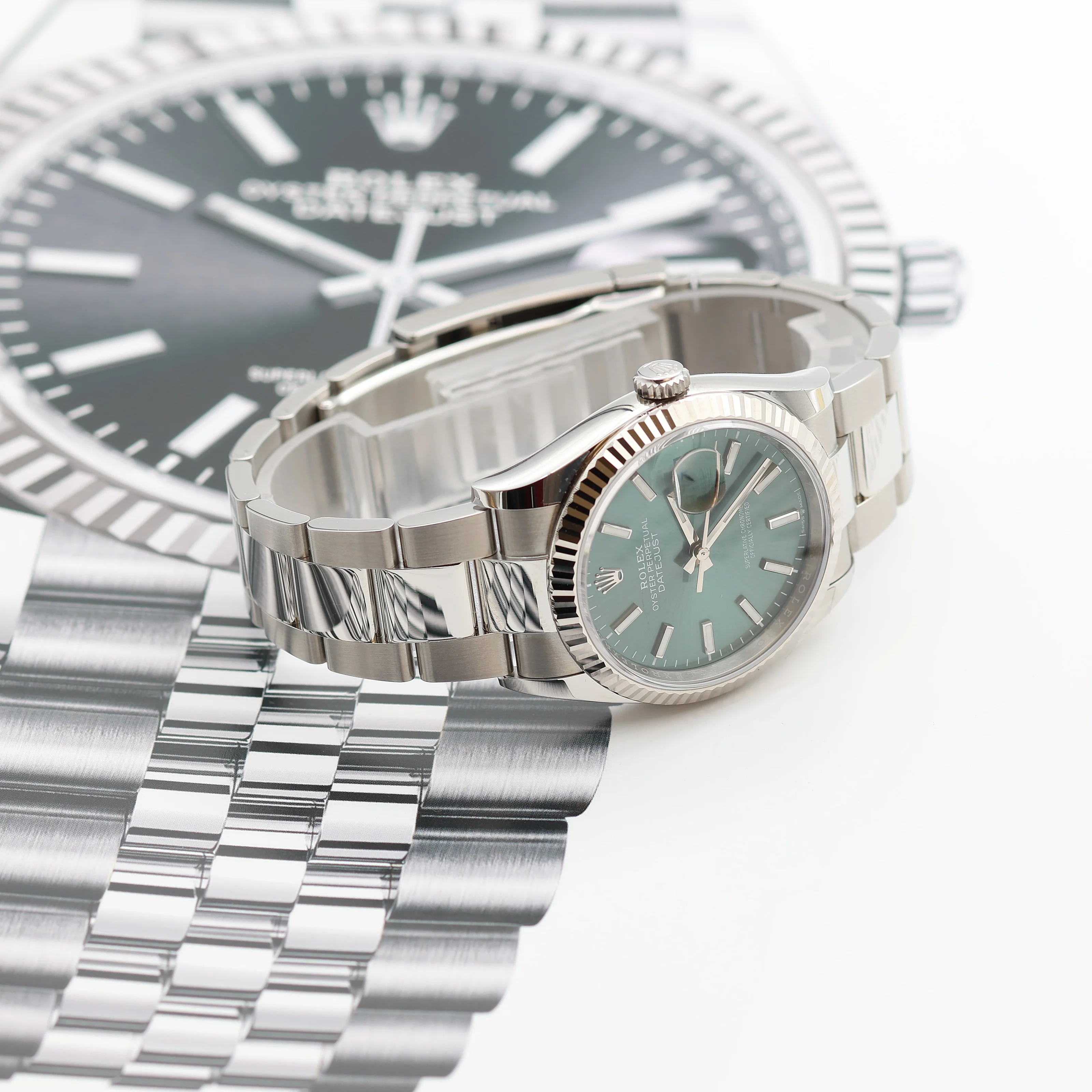 Rolex Datejust ref. 126234 Green Dial - Oyster bracelet - Image 9