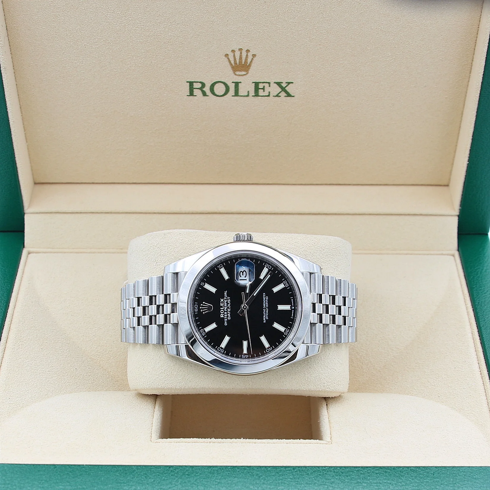 Rolex Datejust ref. 126300 Black Dial Jubilee bracelet - Full Set - Image 2