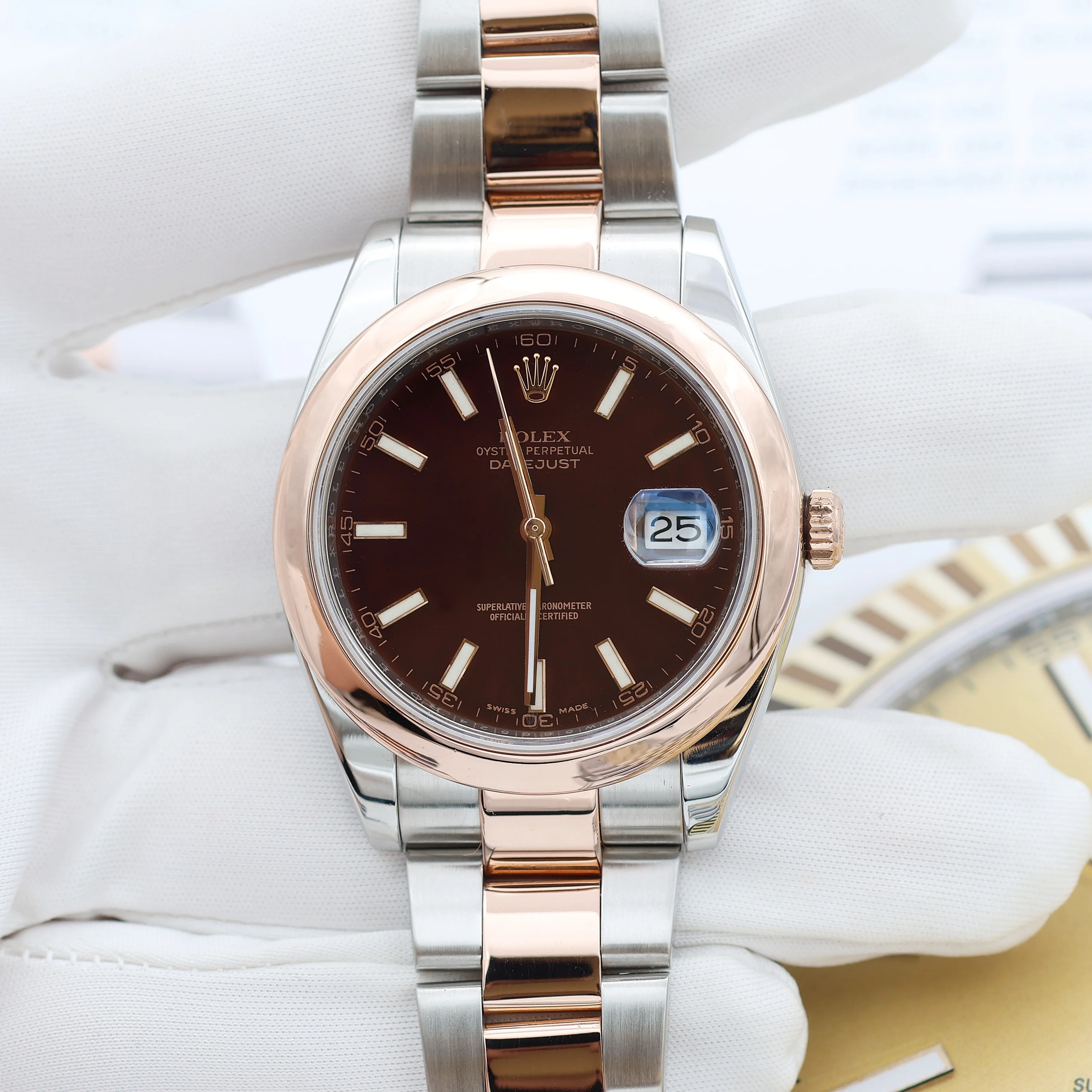 Rolex Datejust ref. 126301 Chocolate Dial Oyster bracelet - Full Set - Image 7