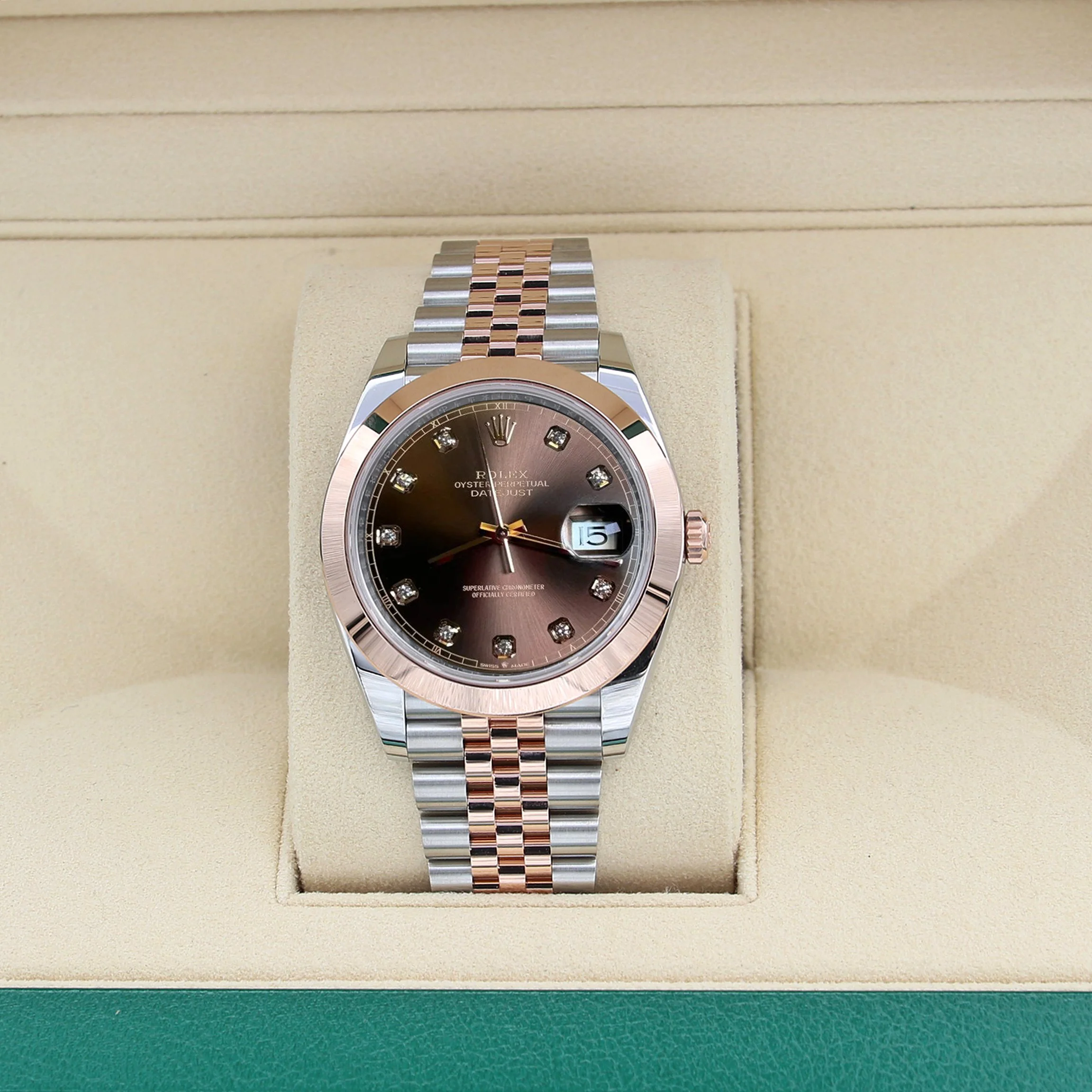 Rolex Datejust ref. 126301 Chocolate Diamonds Dial Jubilee bracelet - Full Set - Image 2