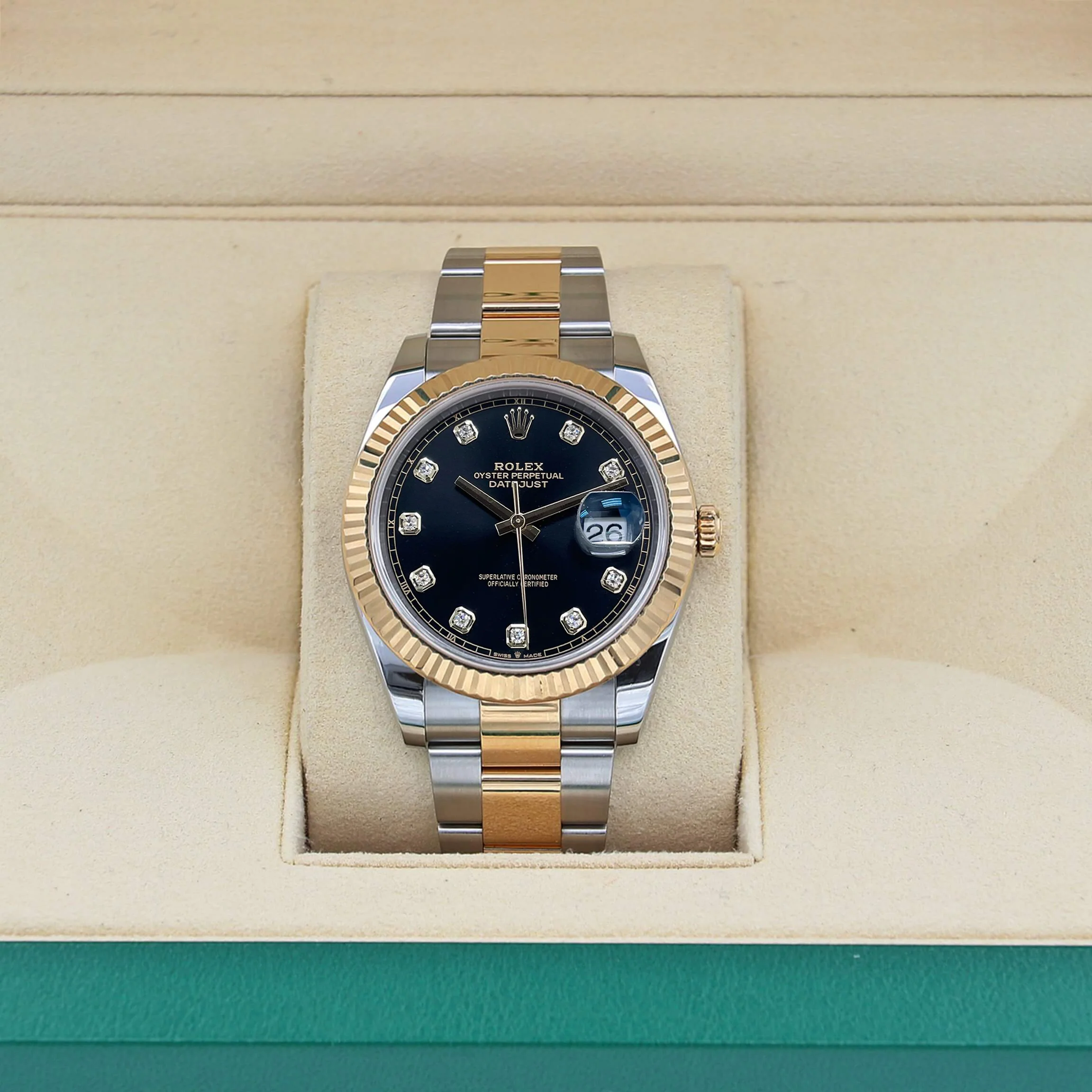 Rolex Datejust ref. 126333 Black Diamonds Dial Oyster bracelet - Full Set - Image 2