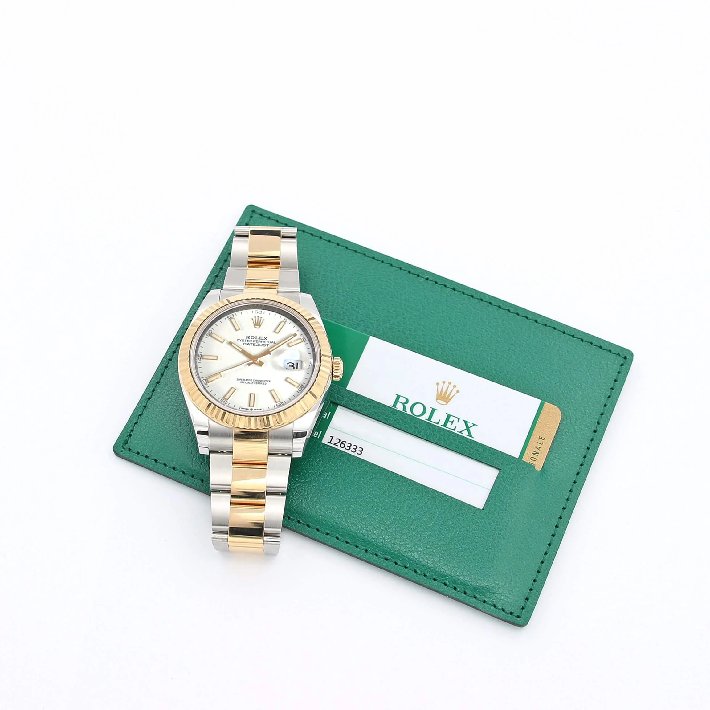 Rolex Datejust ref. 126333 White Dial Oyster bracelet - Full Set - Image 3