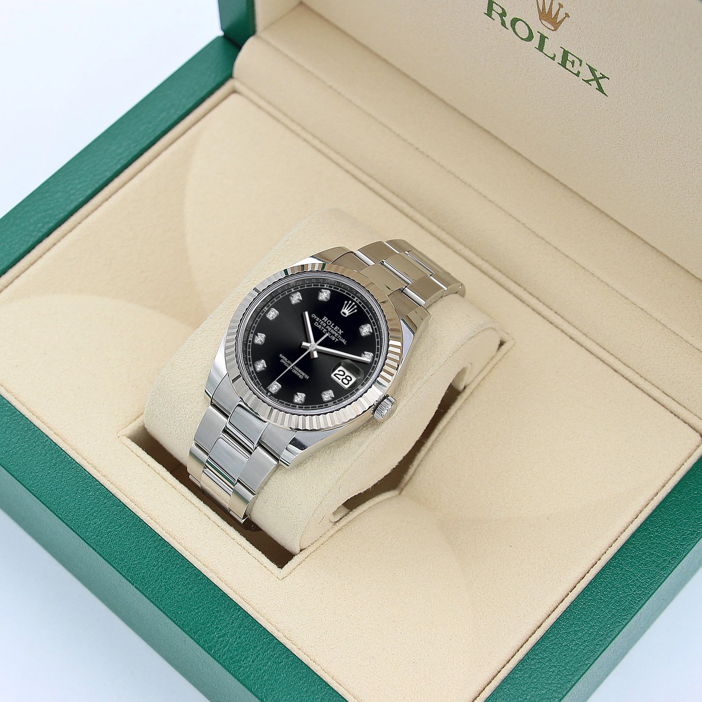 Rolex Datejust ref. 126334 Black Diamonds Dial Oyster bracelet - Full Set