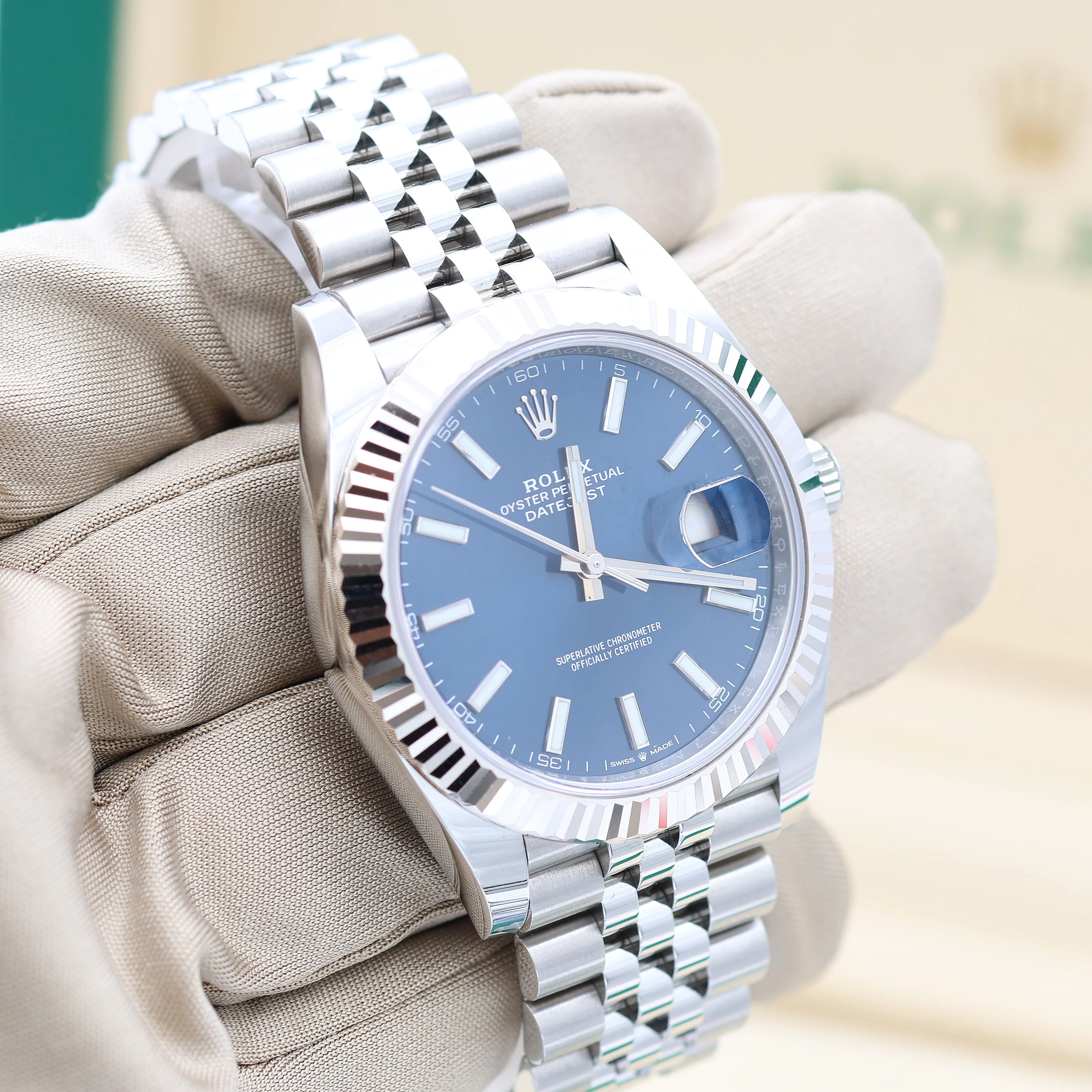 Rolex Datejust ref. 126334 Blue Dial Jubilee bracelet - Full Set - Image 3