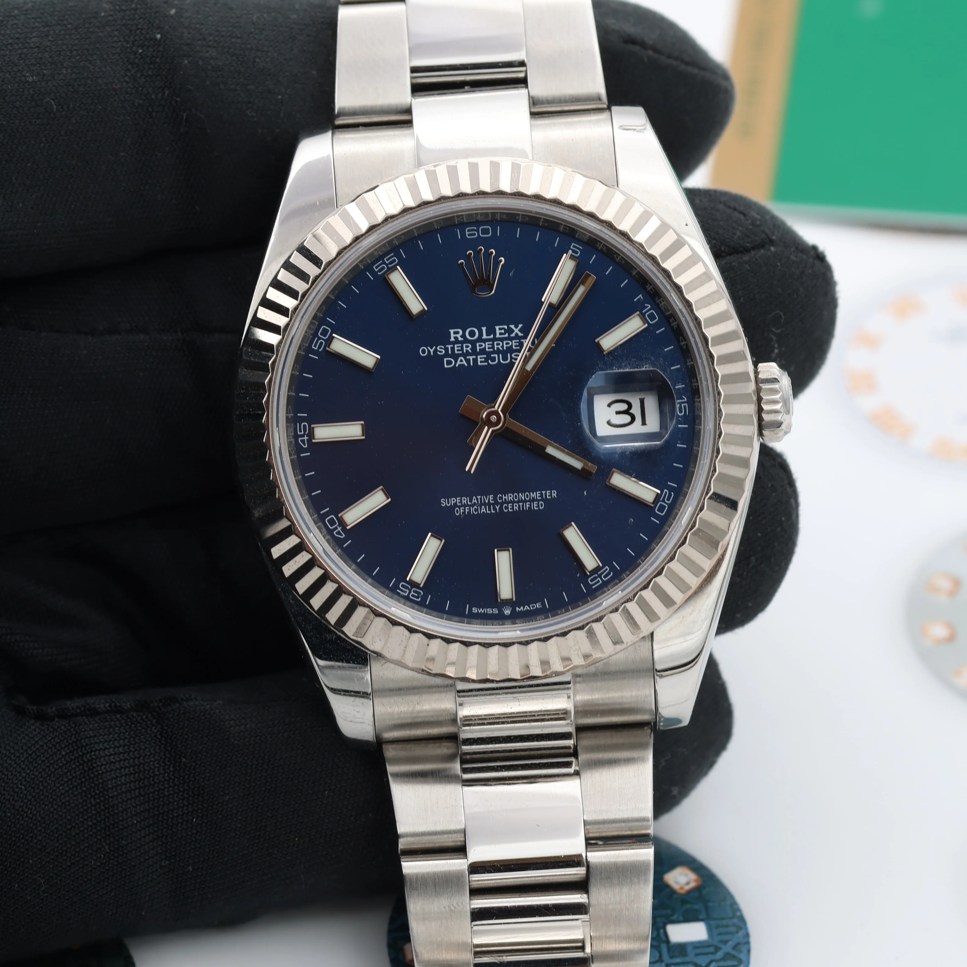 Rolex Datejust ref. 126334 Blue Dial Oyster bracelet - Full Set - Image 2