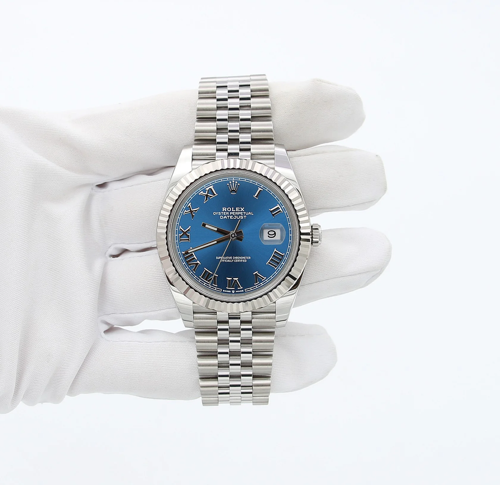 Rolex Datejust ref. 126334 Blue Roman Dial Jubilee bracelet - Full Set - Image 2