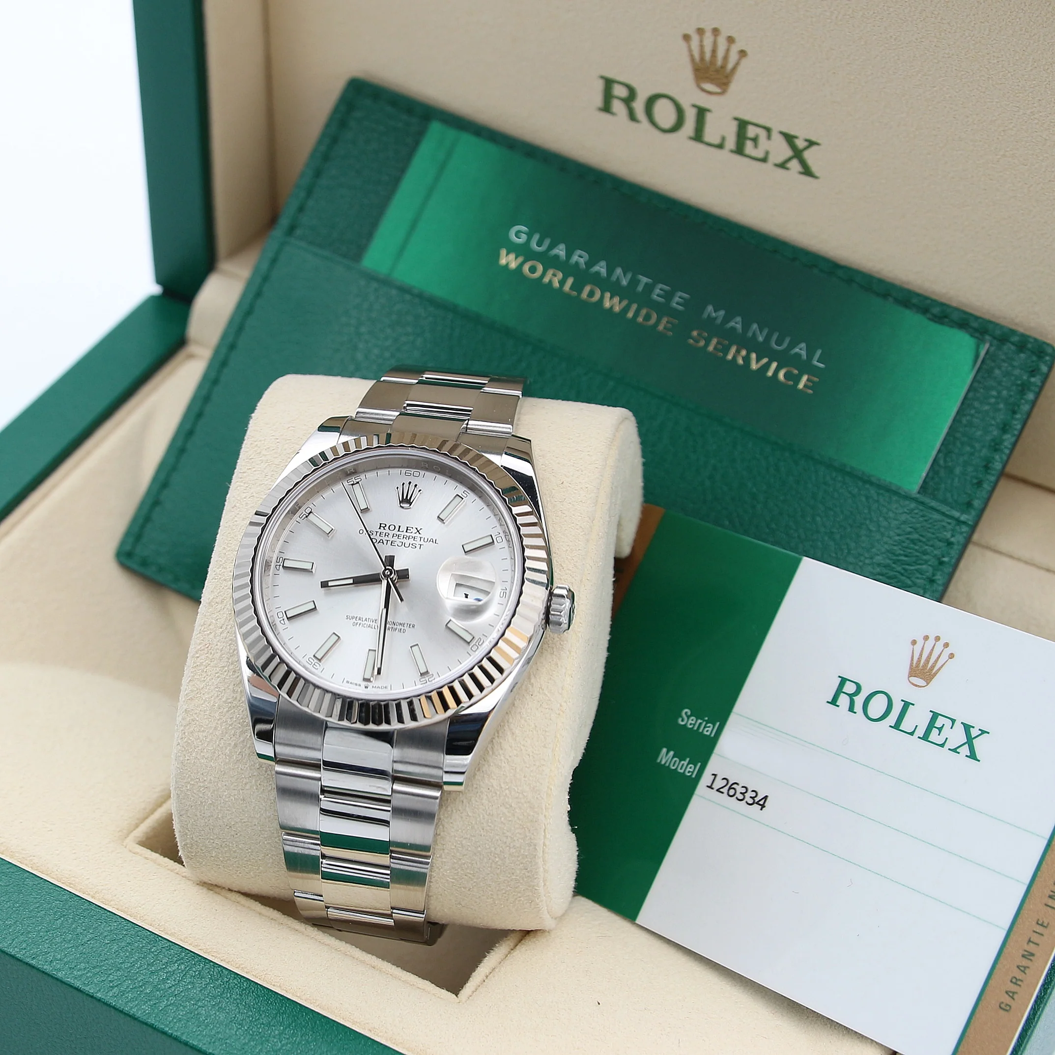 Rolex Datejust ref. 126334 Silver Dial Oyster bracelet - Full Set - Image 2