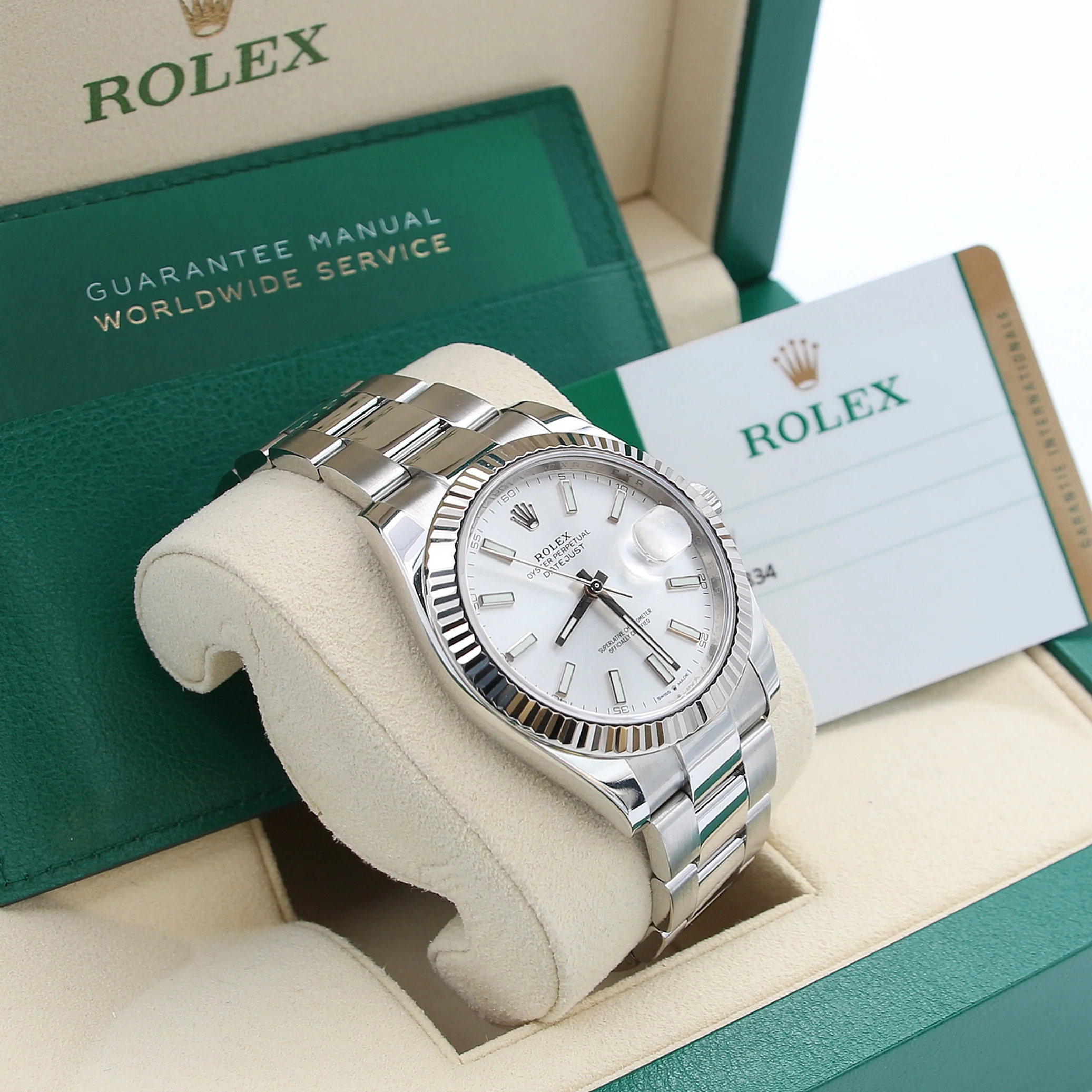 Rolex Datejust ref. 126334 Silver Dial Oyster bracelet - Full Set - Image 3