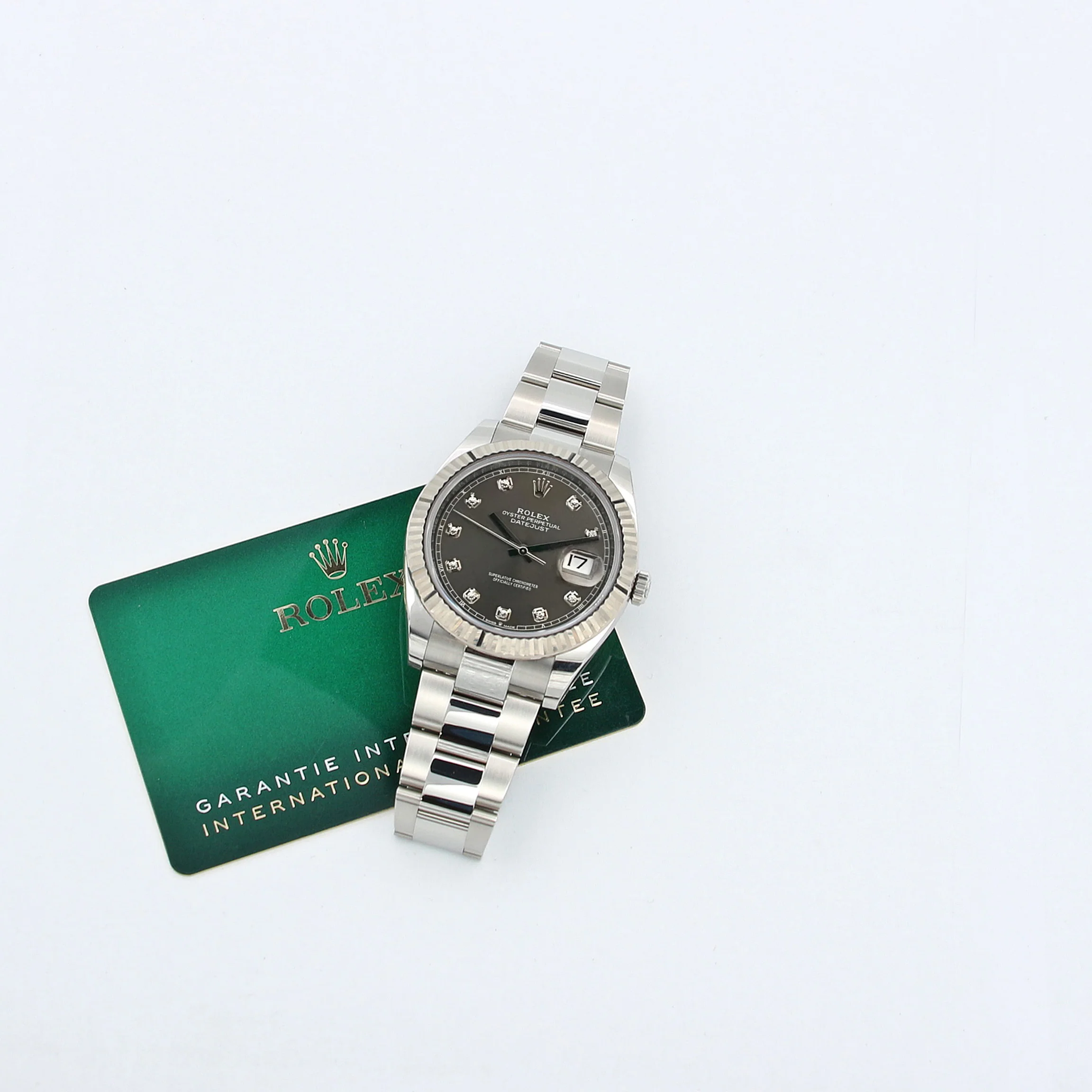 Rolex Datejust ref. 126334 Slate Gray Diamonds Dial Oyster bracelet - Full Set - Image 2