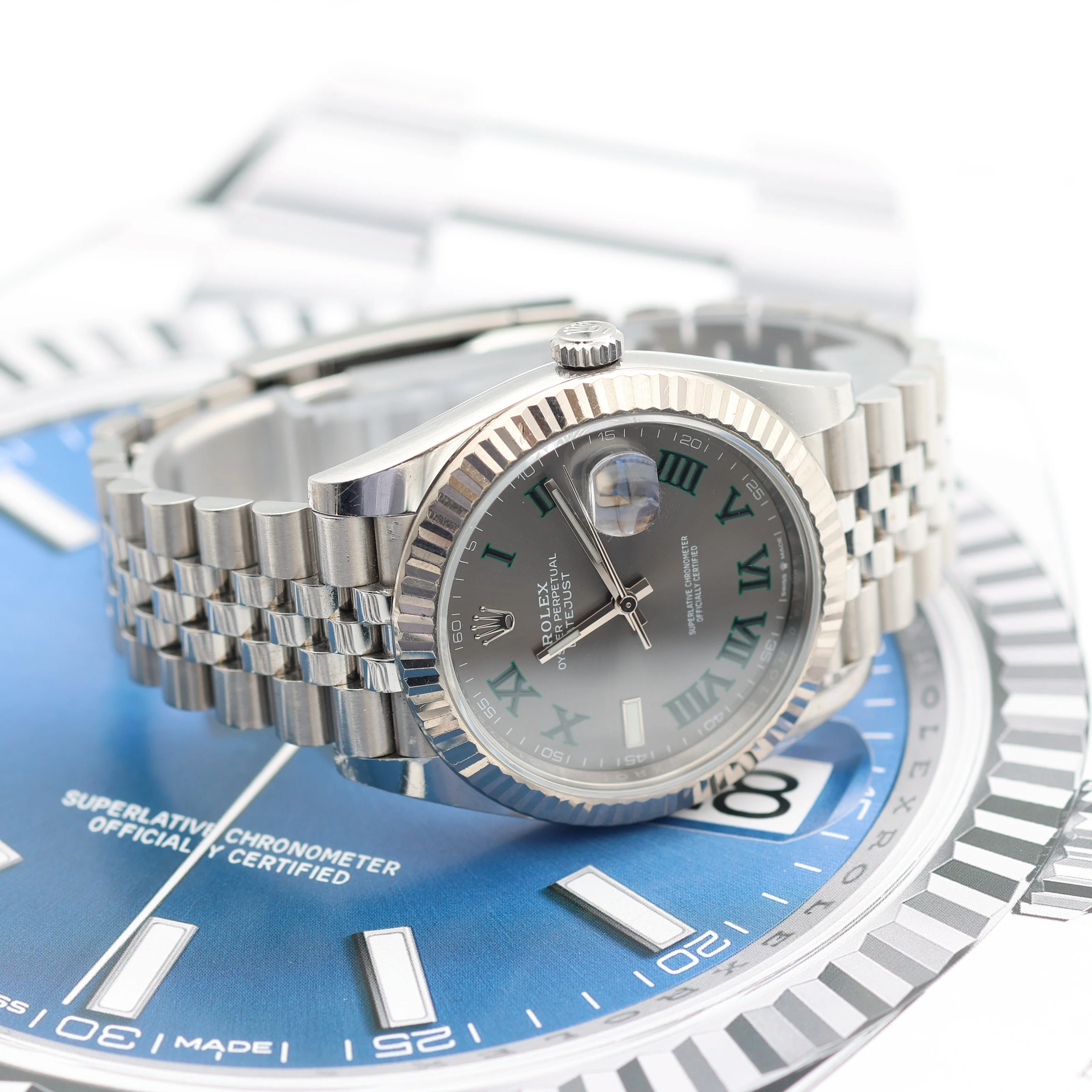 Rolex Datejust ref. 126334 Wimbledon Dial Jubilee bracelet - Full Set - Image 7