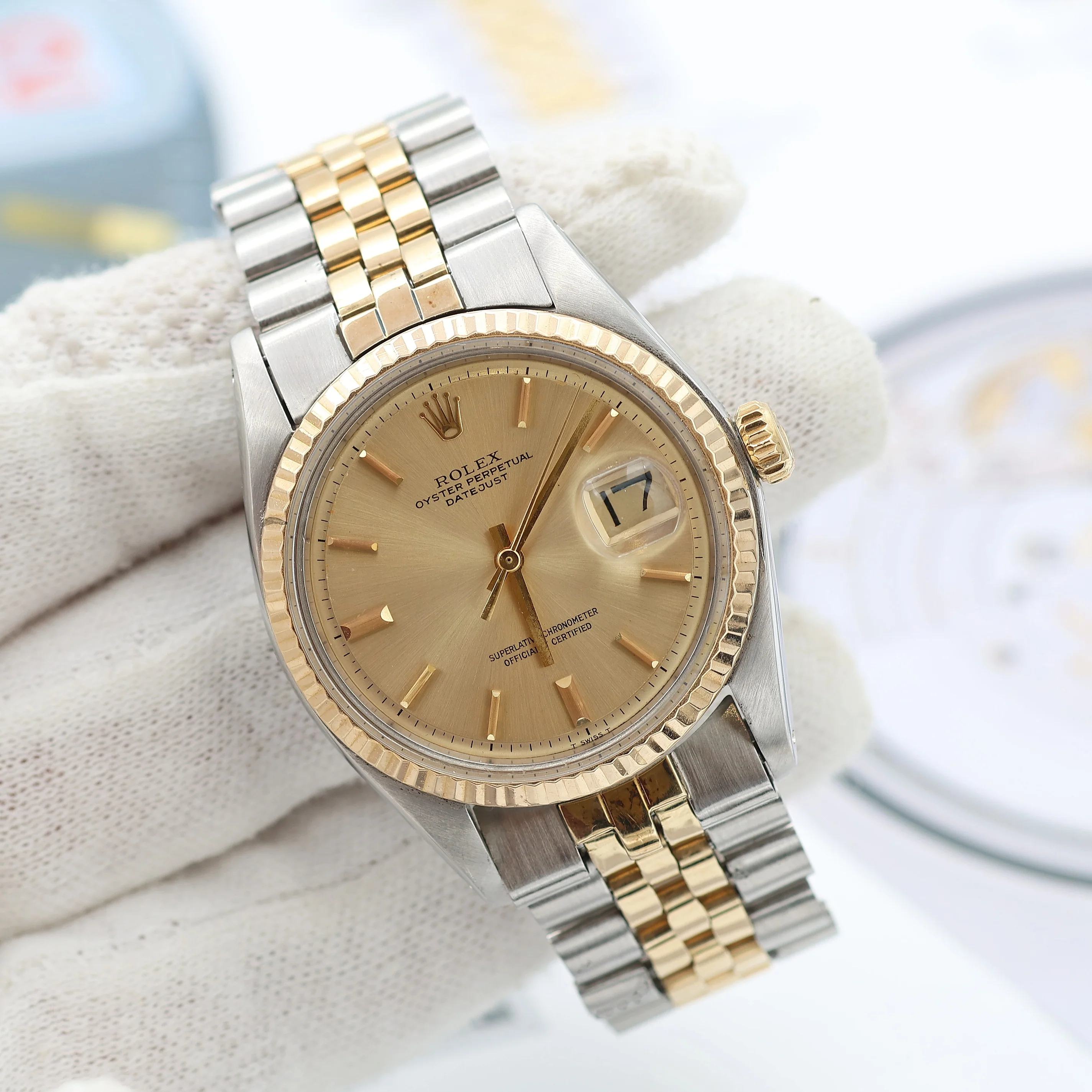Rolex Datejust ref. 1601 - Champagne Dial (V III) - Jubilee Bracelet - Image 4