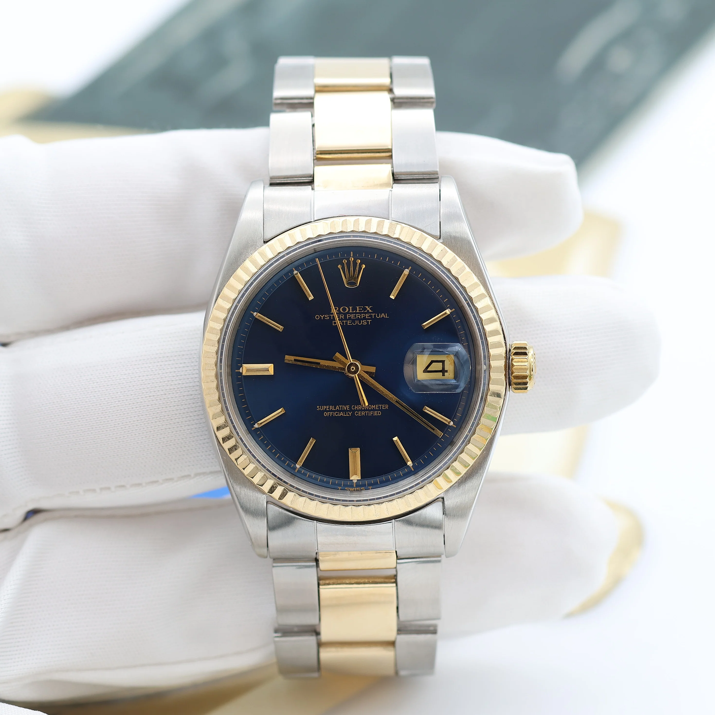 Rolex Datejust ref. 1601 Steel/Gold Bezel - Blue Dial - Oyster bracelet - Image 4
