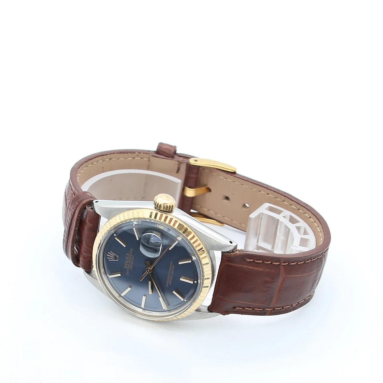 Rolex Datejust ref. 1601 - Blue Dial - Leather strap - Full Set - Image 2