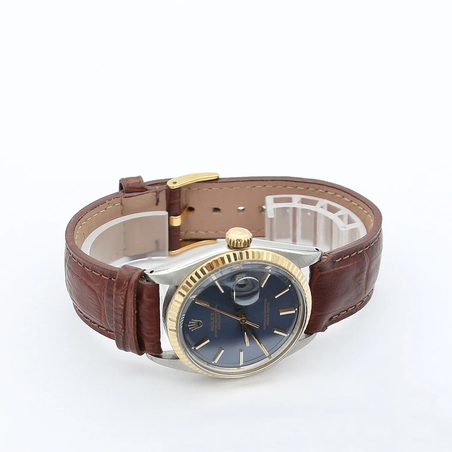 Rolex Datejust ref. 1601 - Blue Dial - Leather strap - Full Set - Image 3