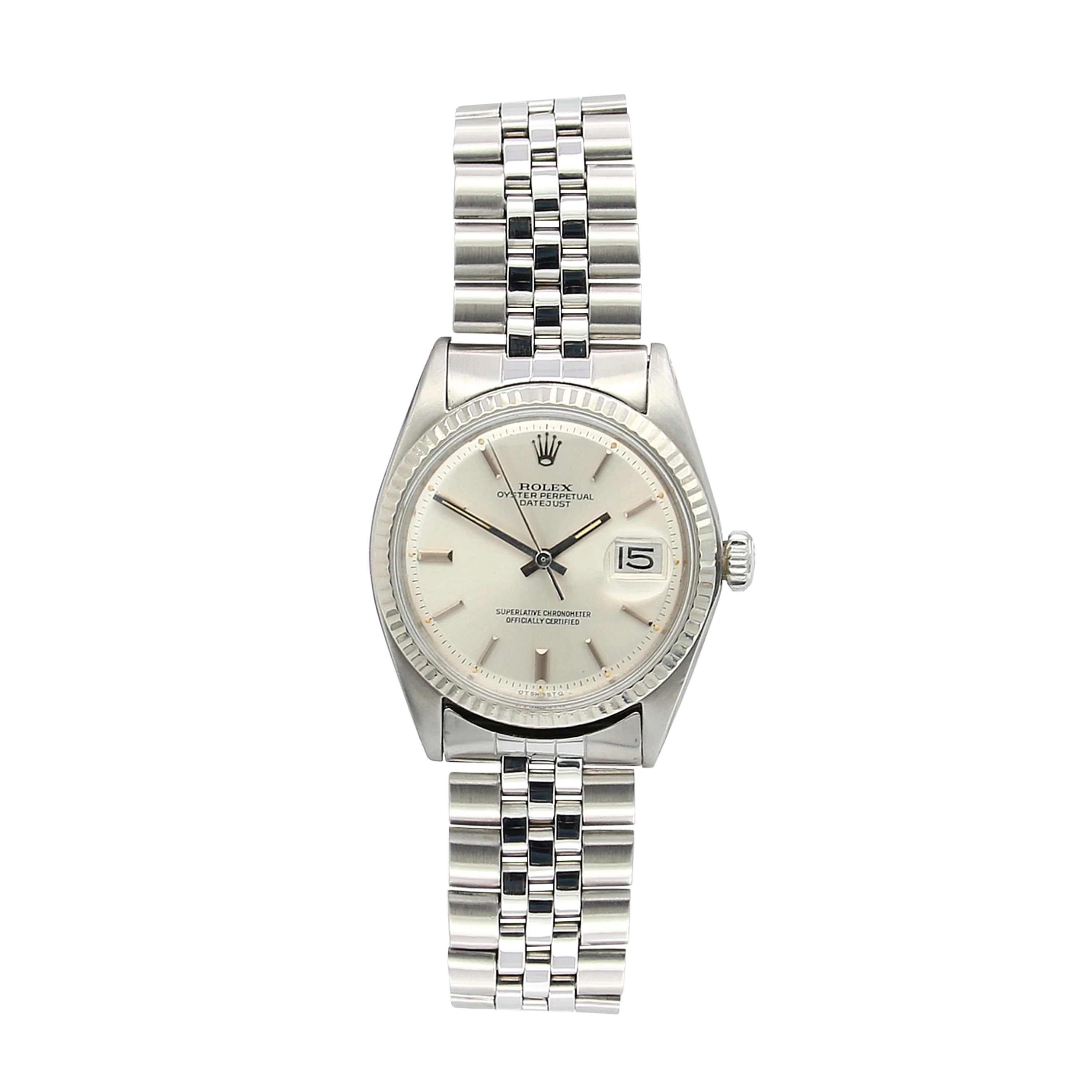 Rolex Datejust ref. 1601 - White Gold Bezel - Silver dial (V I)