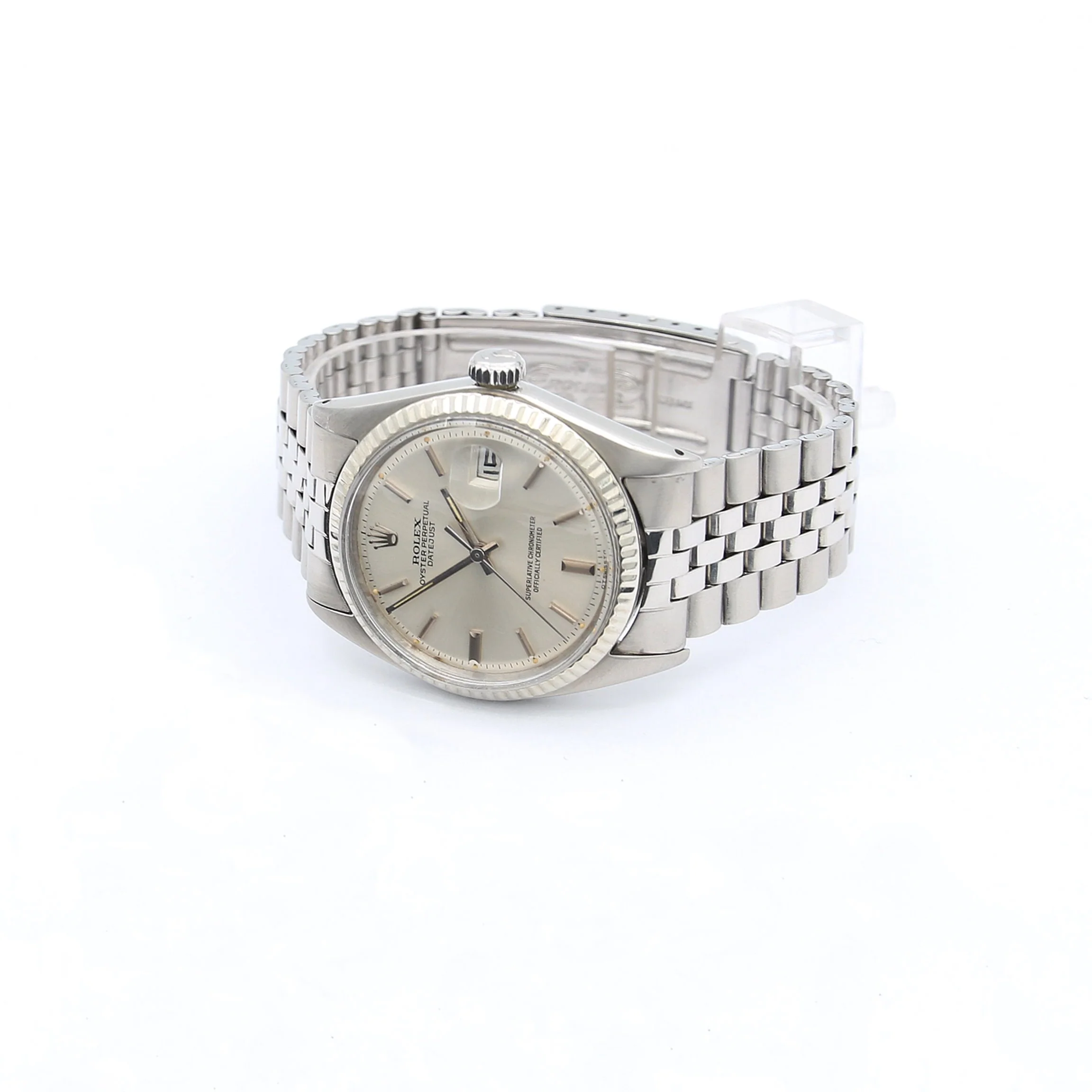 Rolex Datejust ref. 1601 - White Gold Bezel - Silver dial (V I) - Image 3