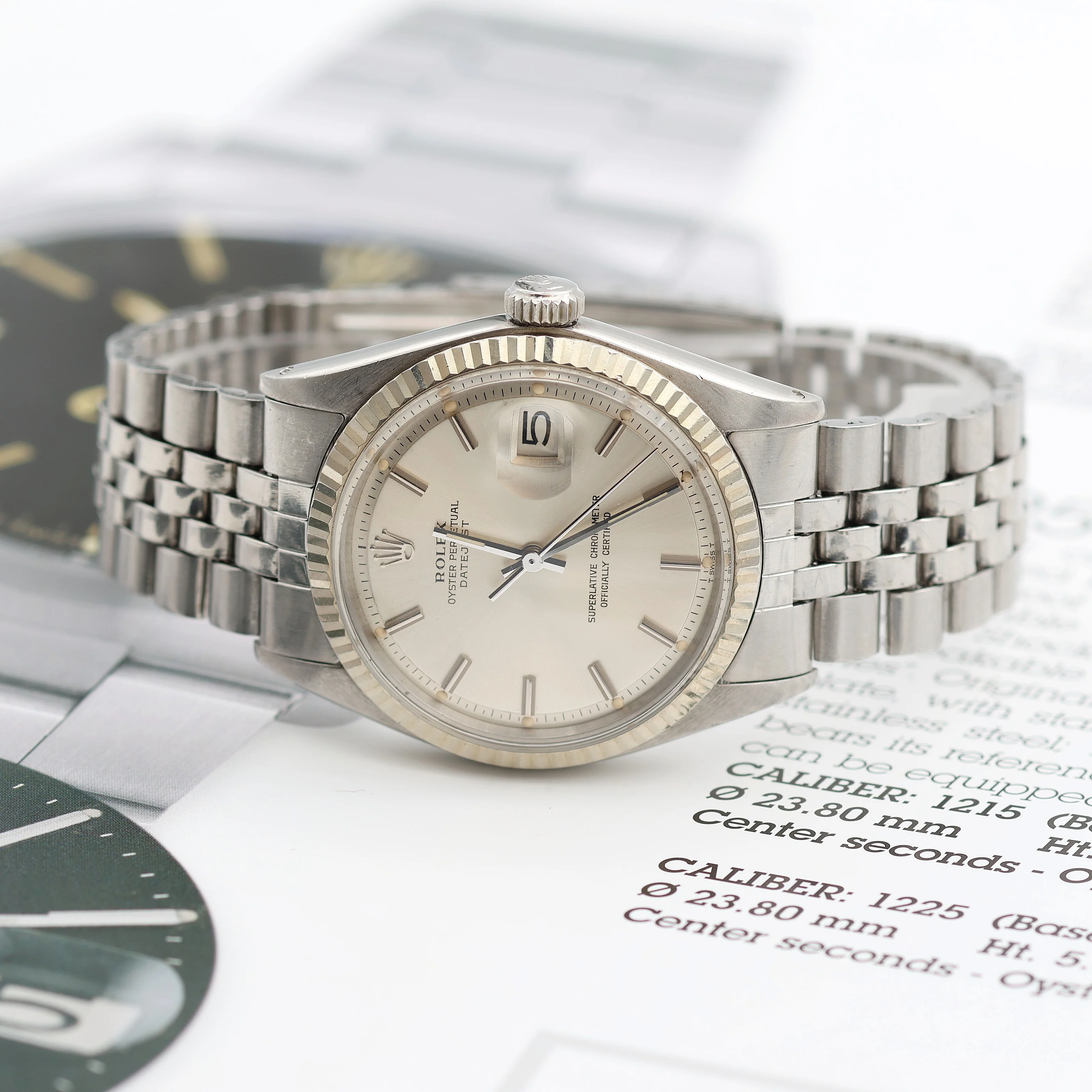 Rolex Datejust ref. 1601 - White Gold Bezel - Silver dial (V IV) - Image 4