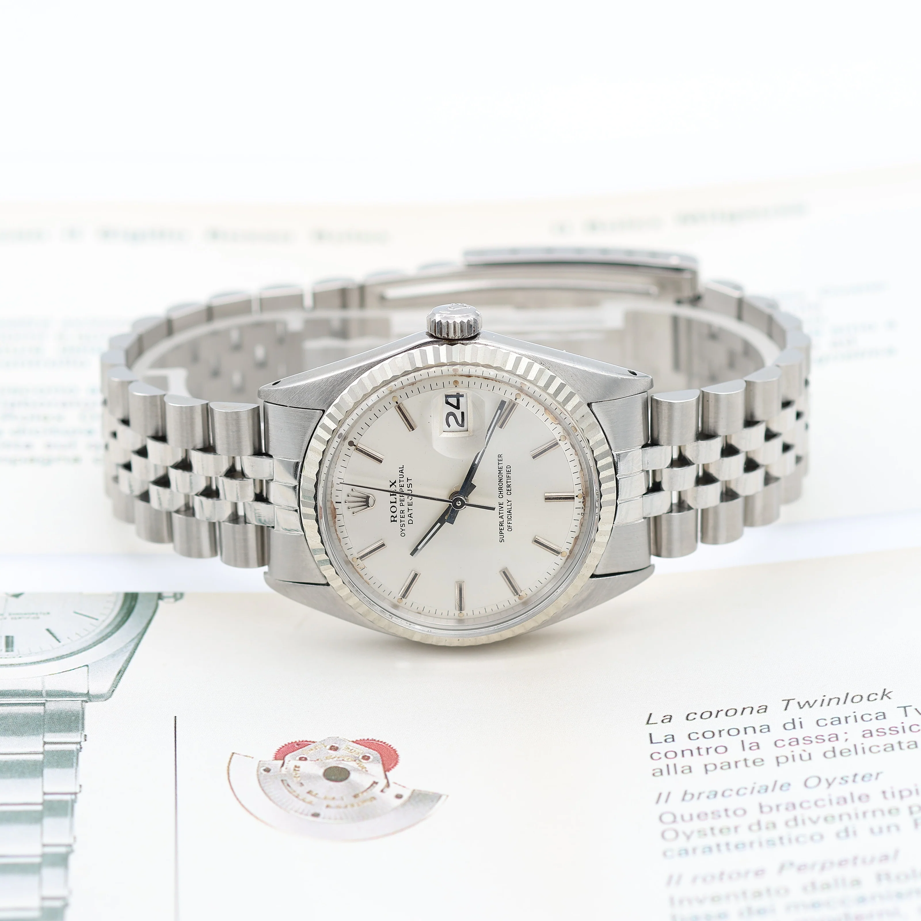 Rolex Datejust ref. 1601 - White Gold Bezel - Silver dial (VII) - Image 5