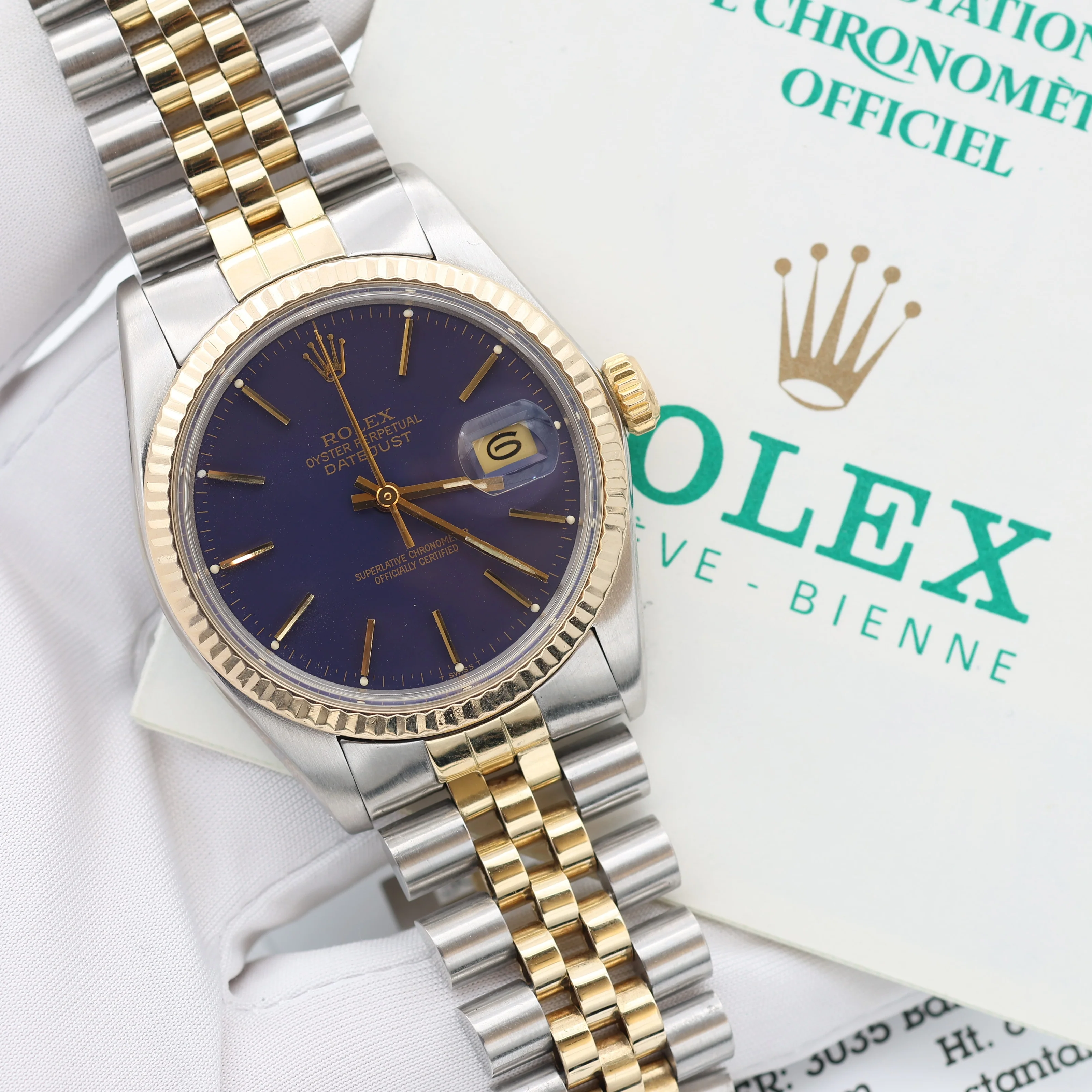 Rolex Datejust ref. 16013 - Blue Dial - Jubilee - Full Set - Image 5