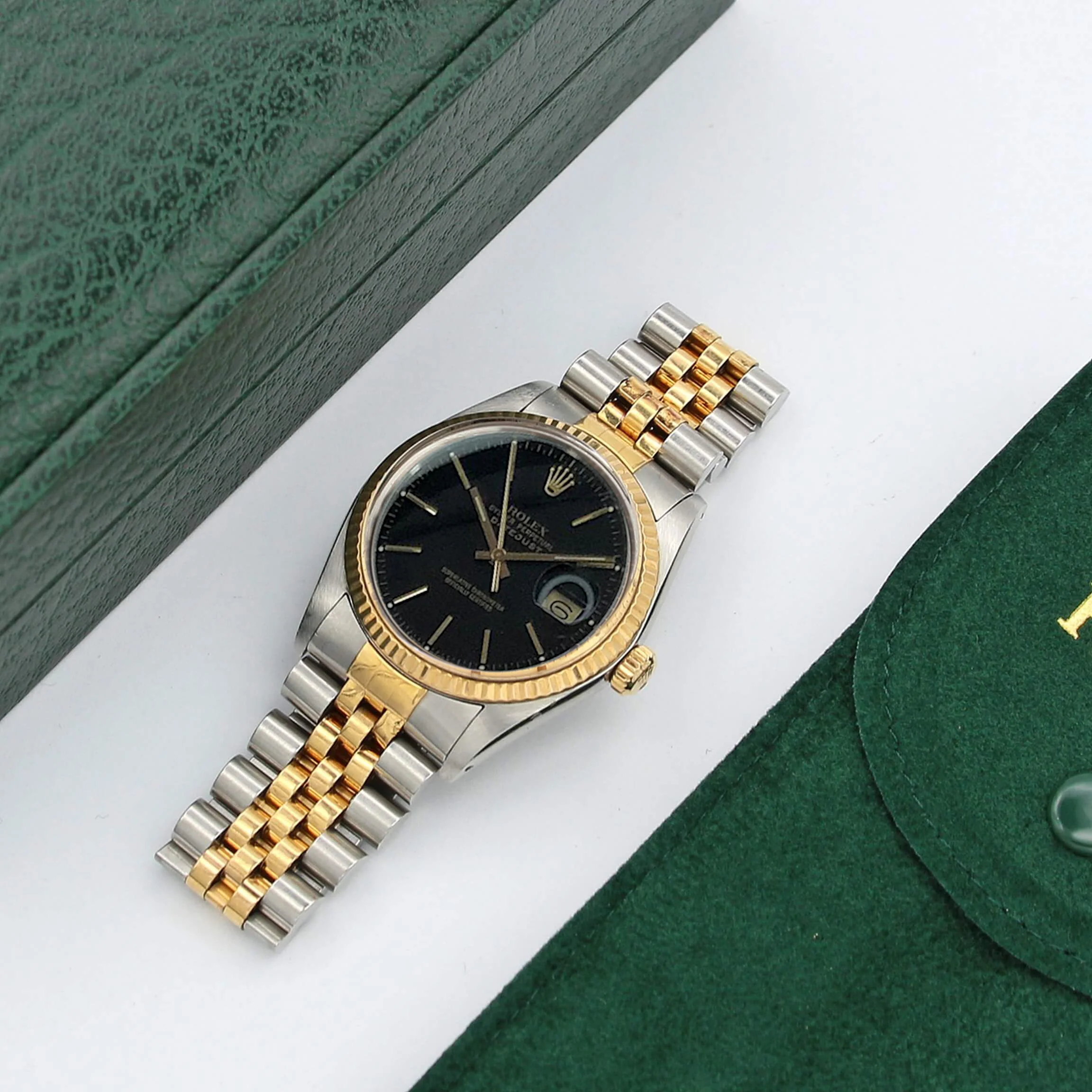 Rolex Datejust ref. 16013 -Steel/Gold - Black Plain dial - Image 3