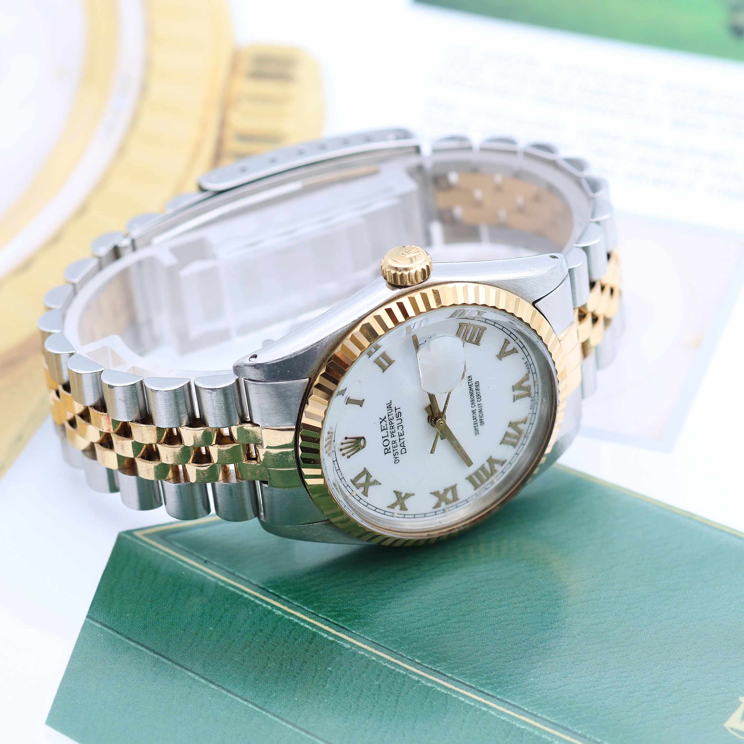 Rolex Datejust ref. 16013 -Steel/Gold - White Roman Dial - Image 10