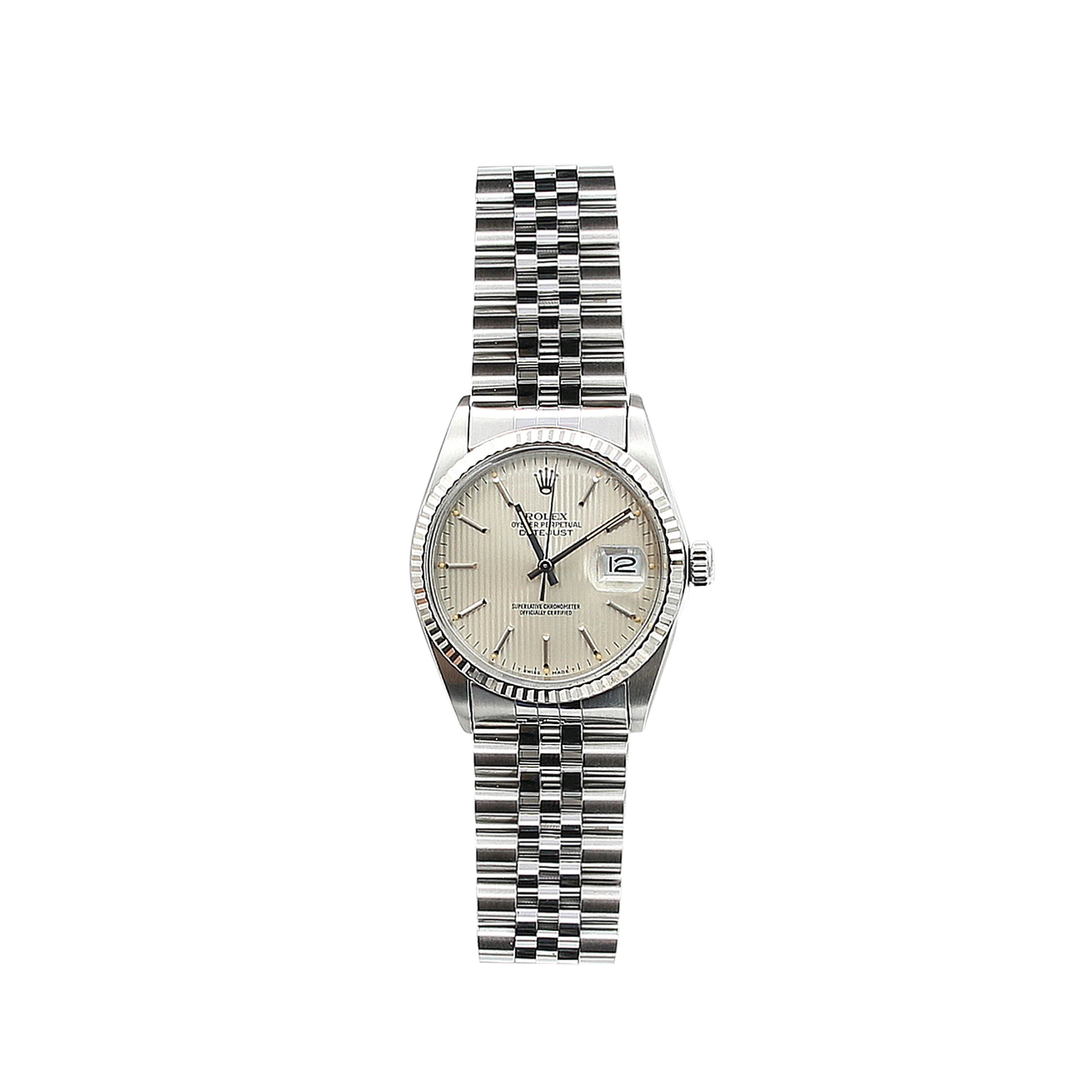 Rolex Datejust ref. 16014 - Tapestry dial - Jubilee bracelet - Image 3
