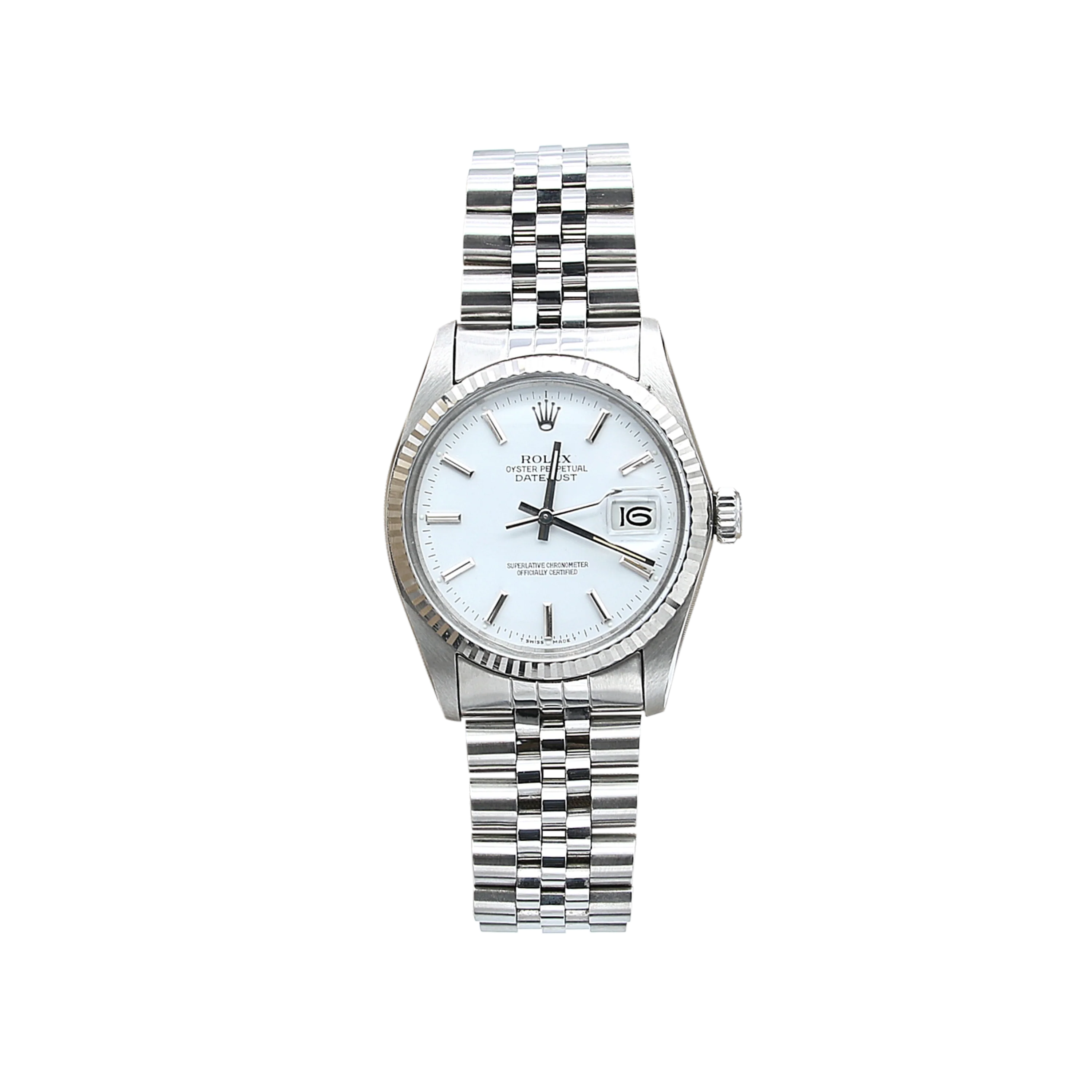 Rolex Datejust ref. 16014 - White dial - Jubilee bracelet - Image 2