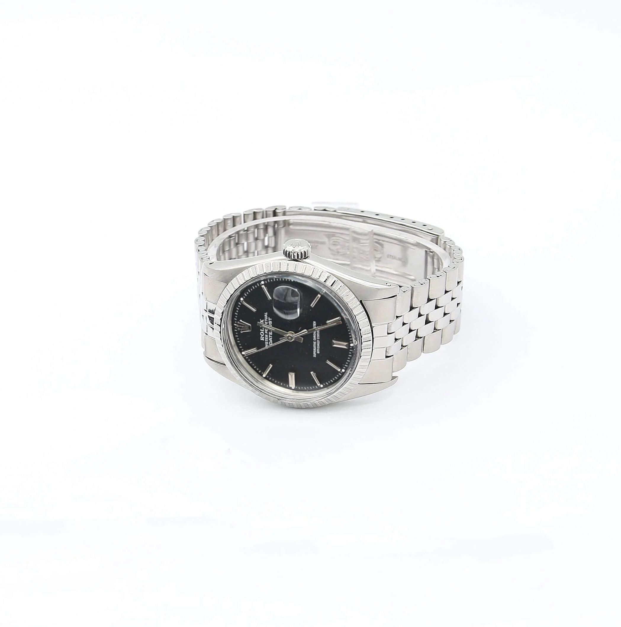 Rolex Datejust ref. 1603 - Steel Bezel - Black Matte dial (V II) - Jubilee Bracelet - Image 2