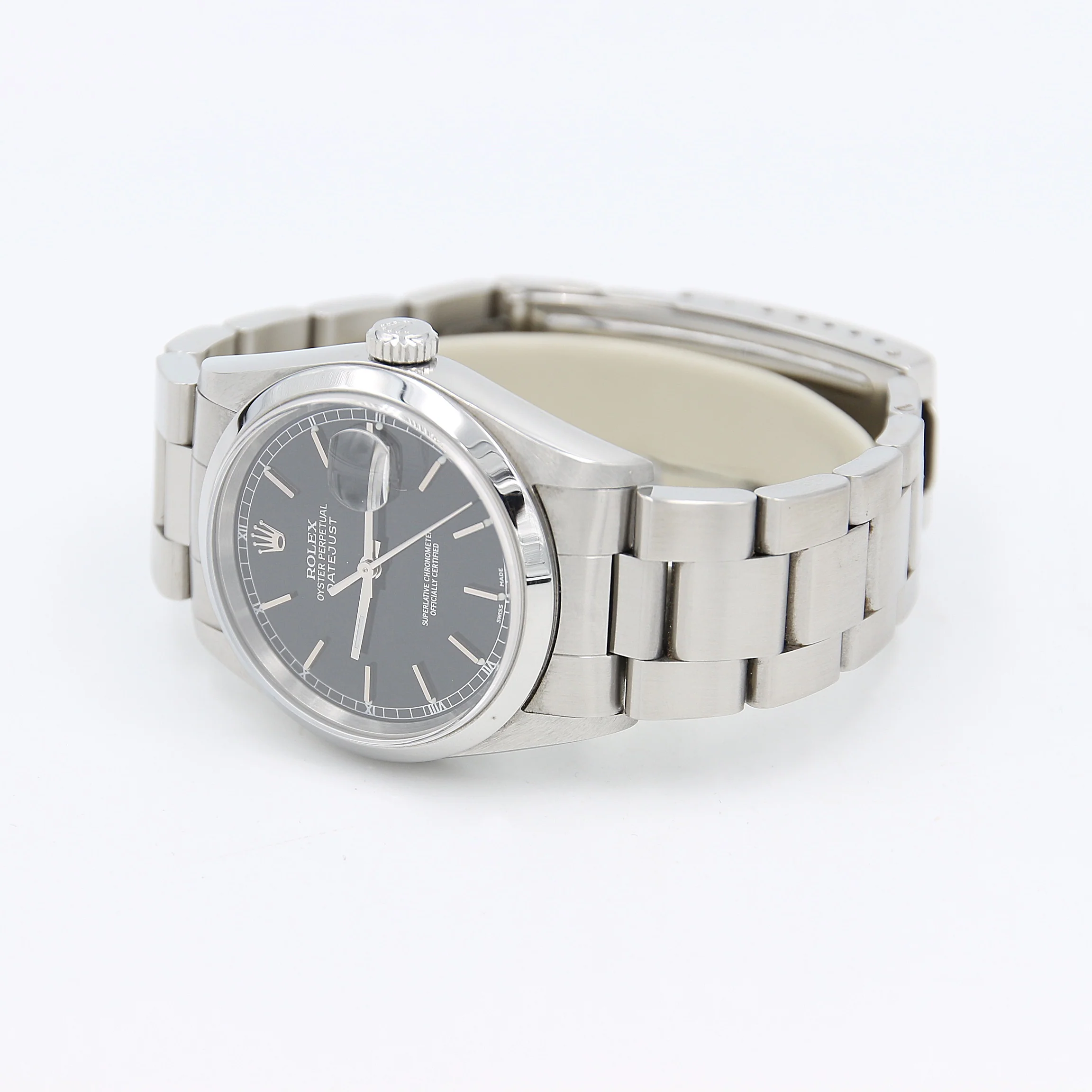 Rolex Datejust ref. 16200 Black Dial Oyster Bracelet - Image 4
