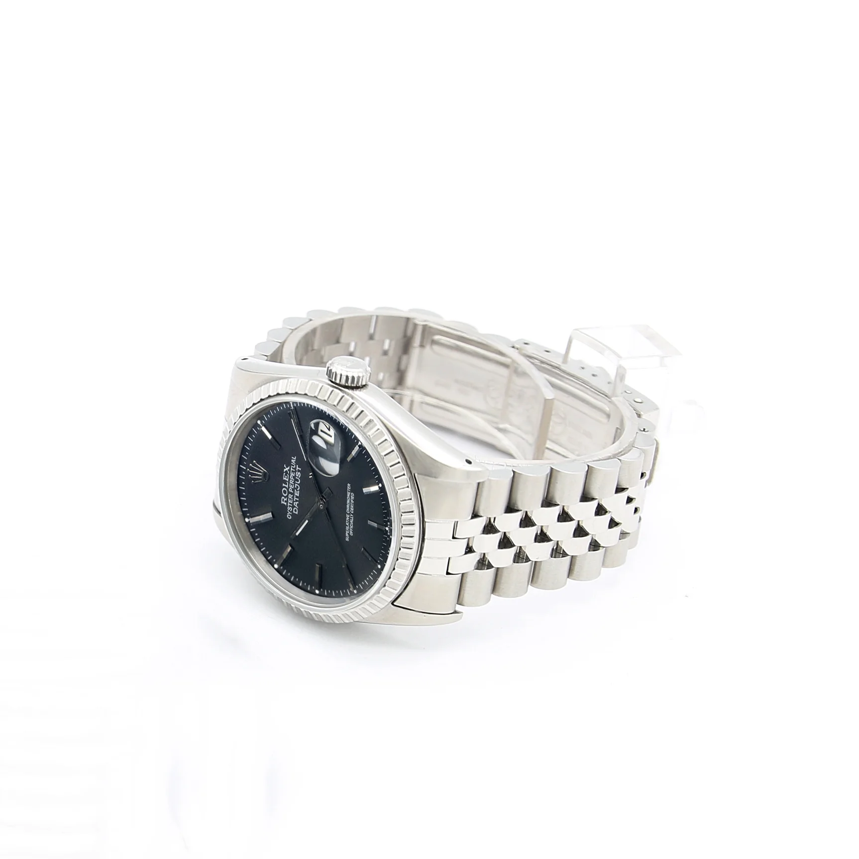 Rolex Datejust ref. 16220 Black (Circle) Dial Jubilee Bracelet Full Set - Image 3
