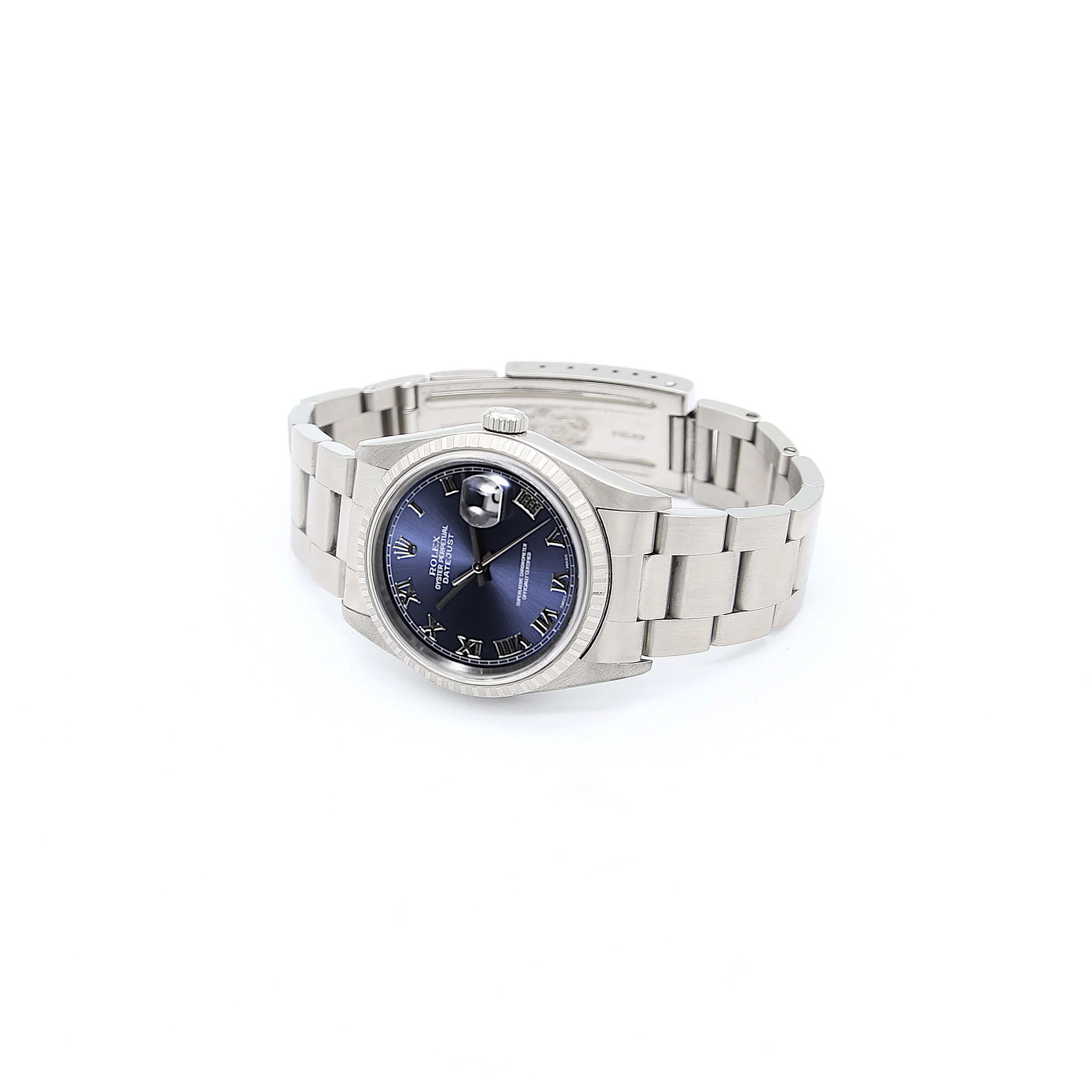 Rolex Datejust ref. 16220 Blue Roman Dial Oyster Bracelet - Image 3