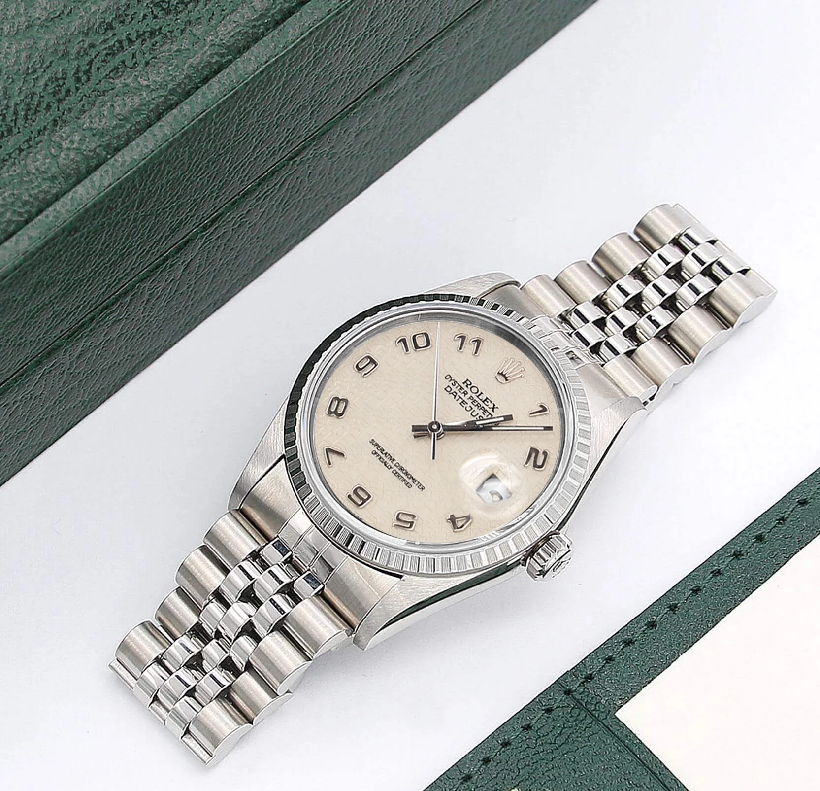 Rolex Datejust ref. 16220 Millennary Dial Jubilee Bracelet - Full Set - Image 3