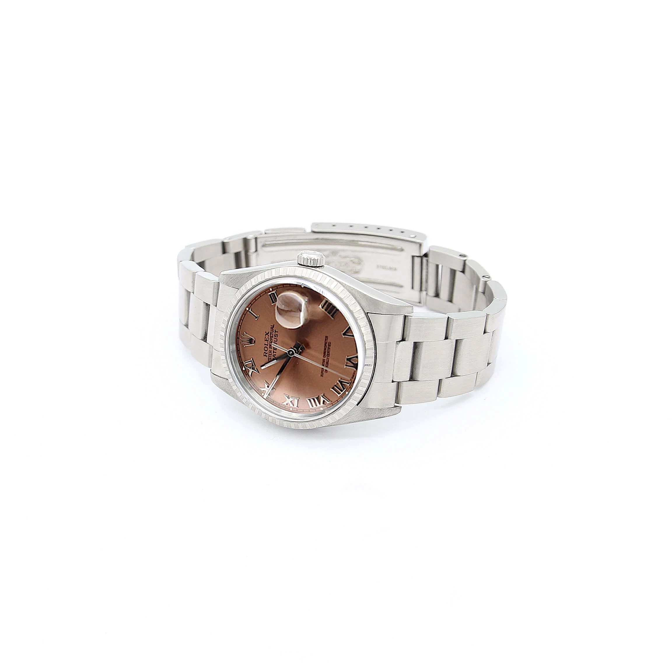 Rolex Datejust ref. 16220 Salmon Roman Dial Oyster Bracelet - Full Set - Image 3