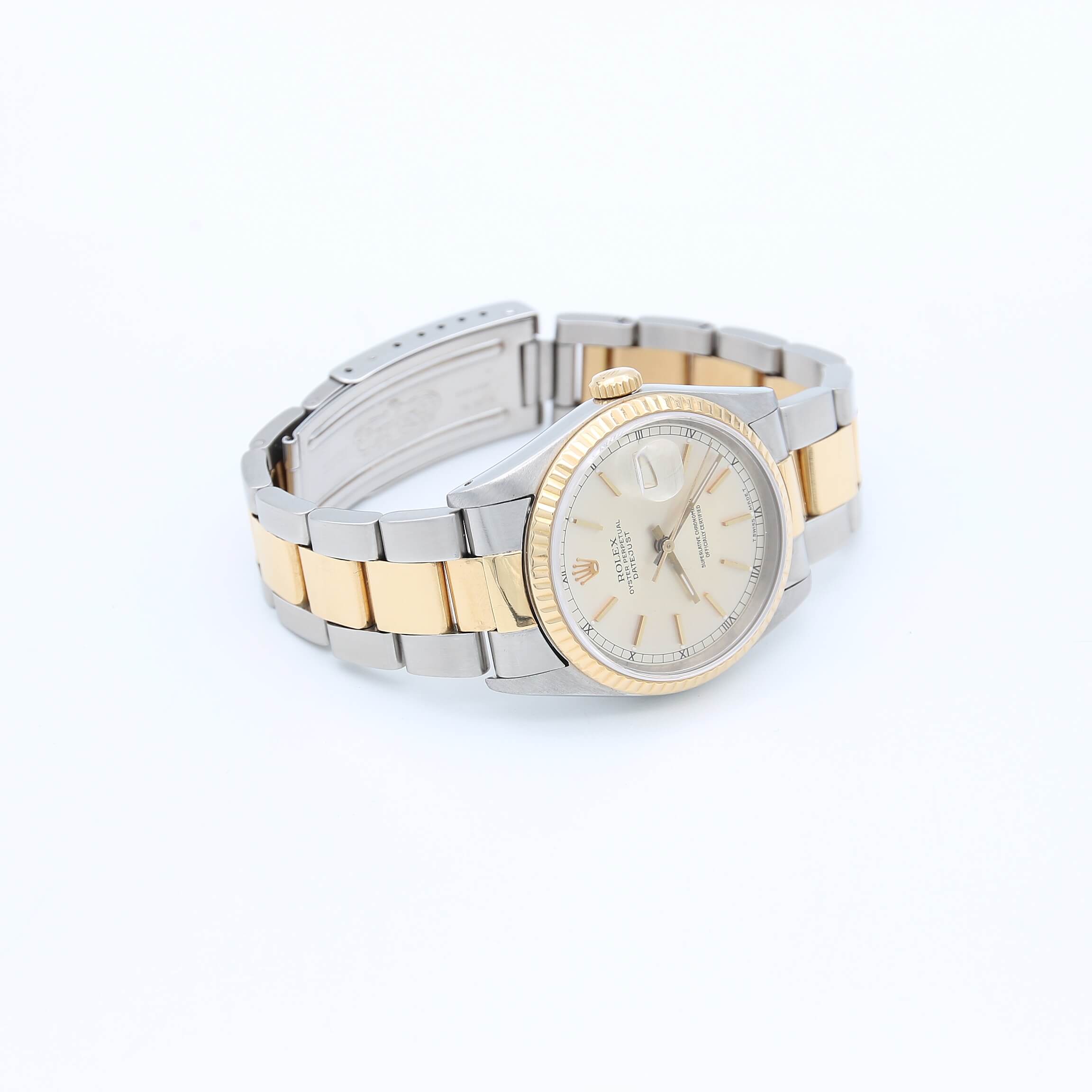 Rolex Datejust ref. 16233 Steel & 18K Gold Silver Dial - Image 7