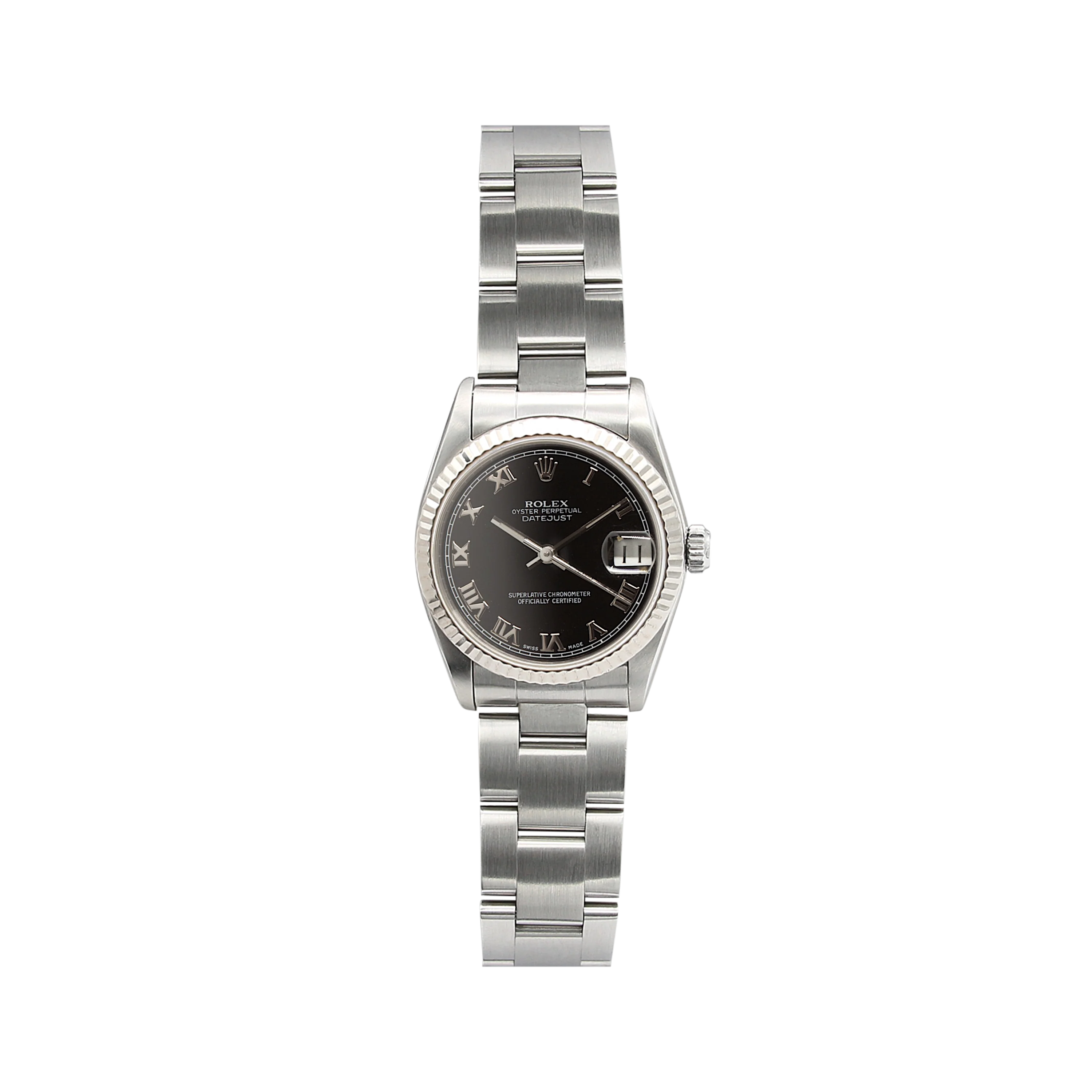 Rolex Datejust ref. 68274 Black Roman Dial - Oyster bracelet - Full Set