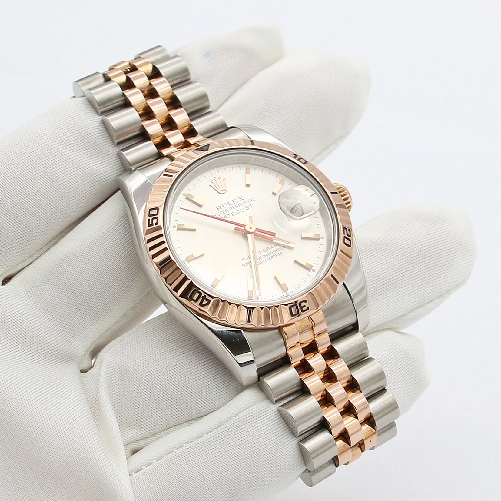 Rolex Datejust Turn-O-Graph ref. 116261 - Rose gold/Steel - Jubilee - Image 11