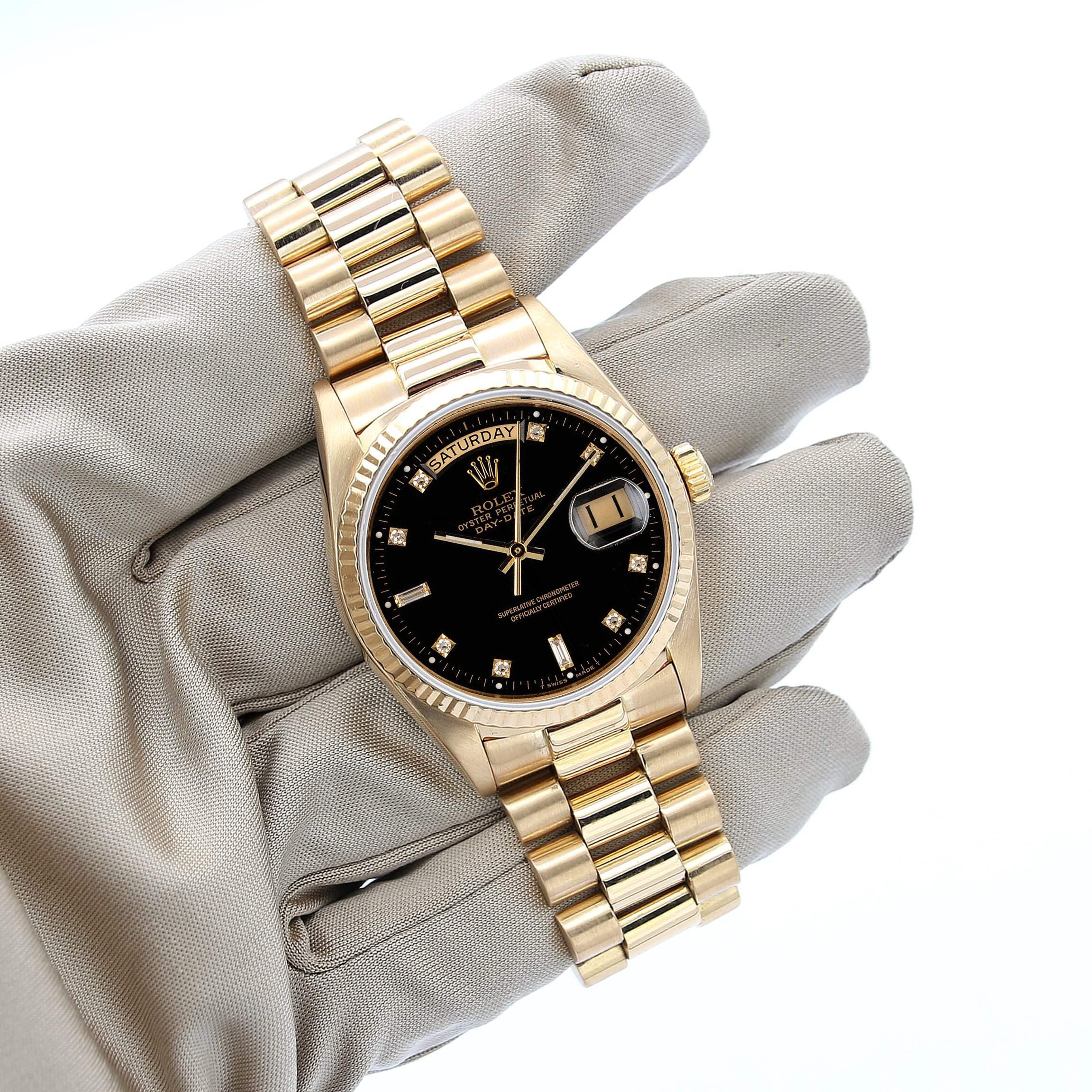 Rolex Day-Date 36 ref. 18038 - Black Diamonds dial - Full Set - Image 3