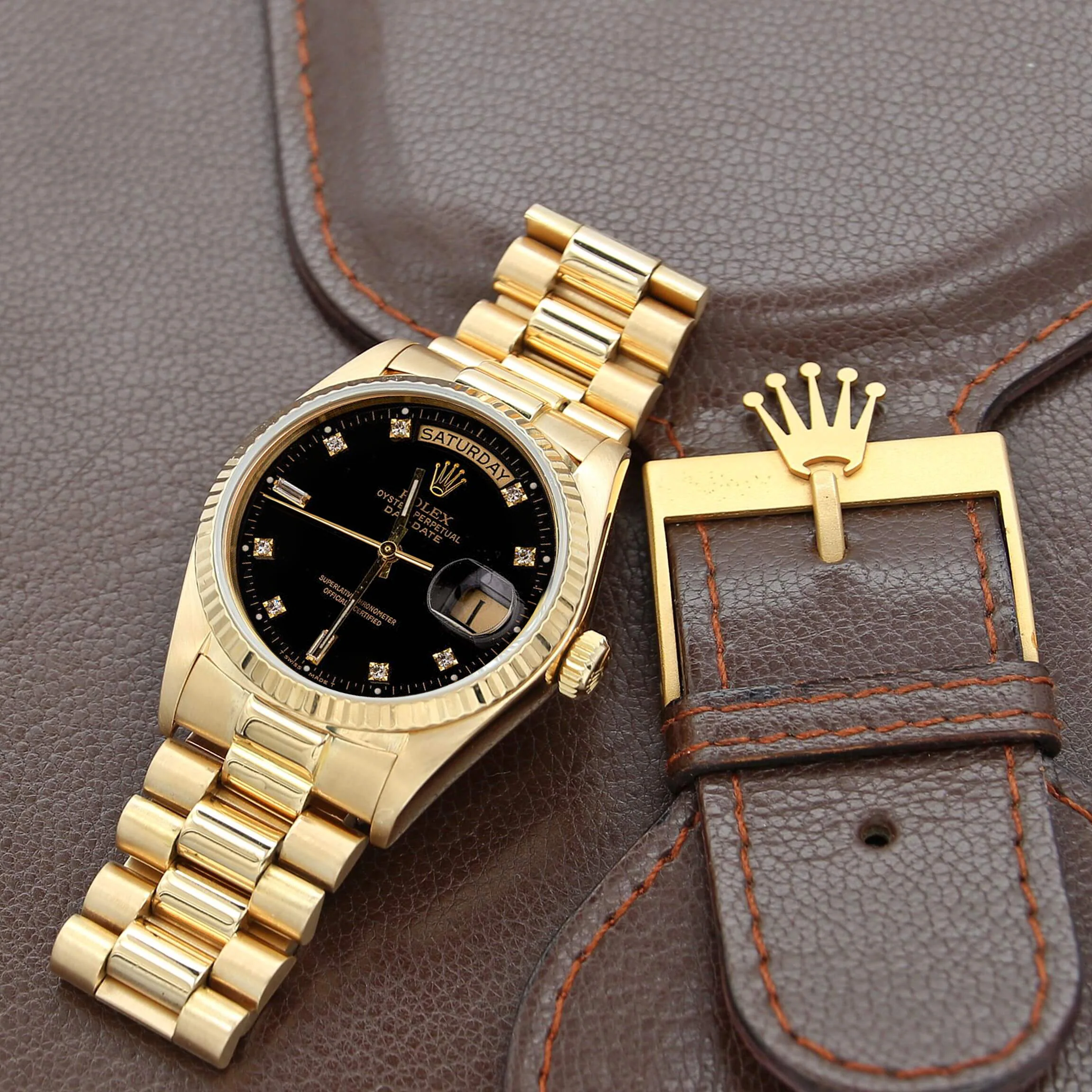 Rolex Day-Date 36 ref. 18038 - Black Diamonds dial - Full Set - Image 5
