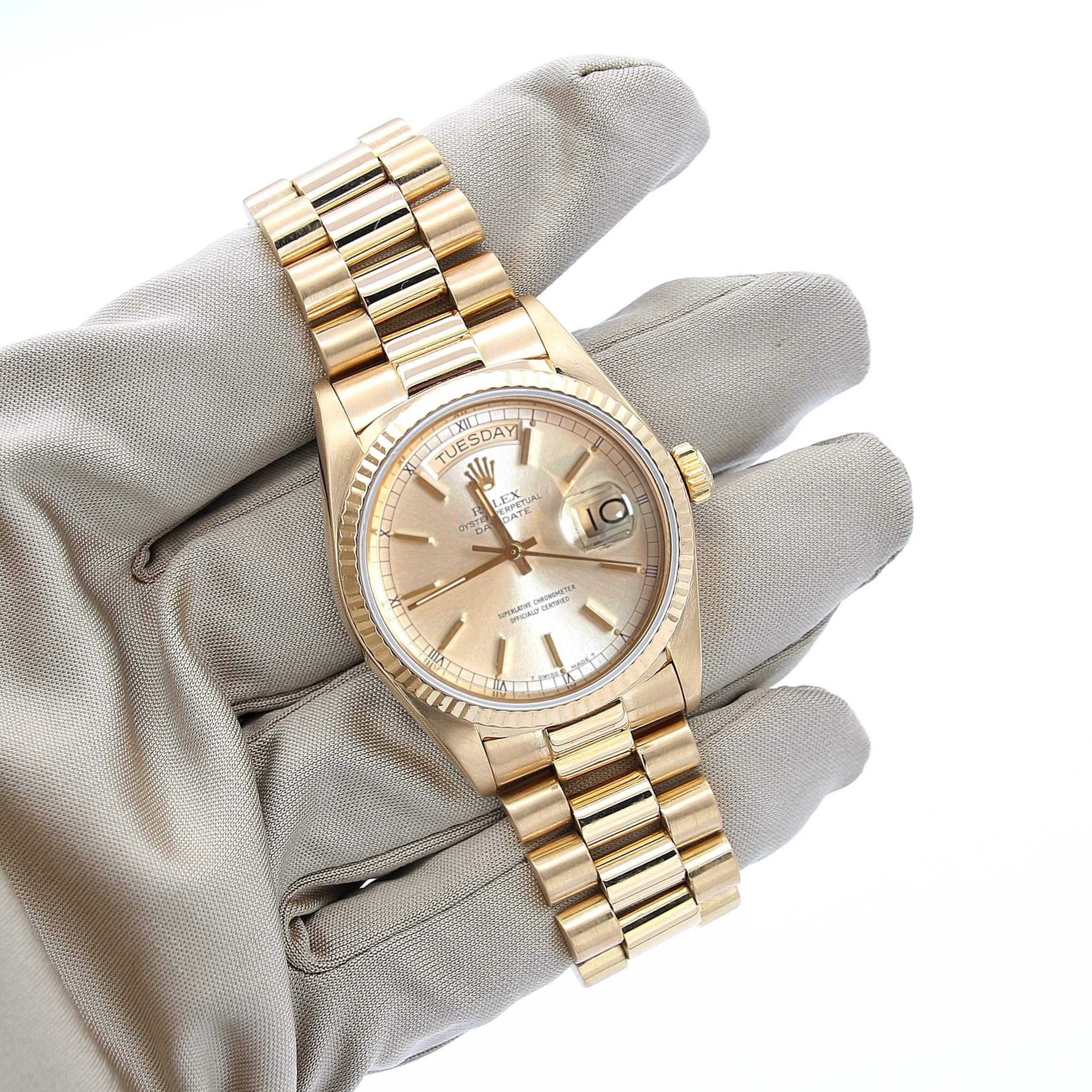 Rolex Day-Date 36 ref. 18038 - Silver dial -  Full Set - Image 3