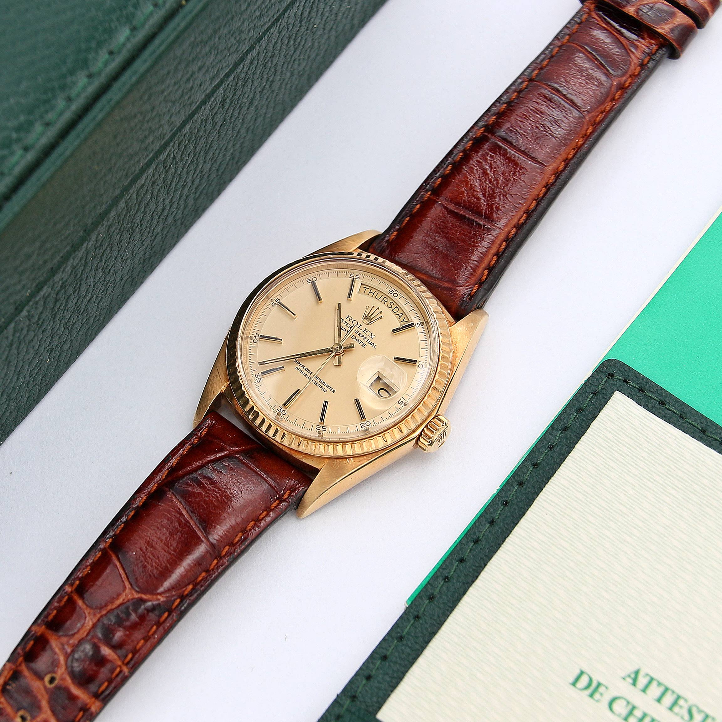 Rolex Day-Date ref. 1803 Champagne dial 18K Gold - Full Set - Image 2