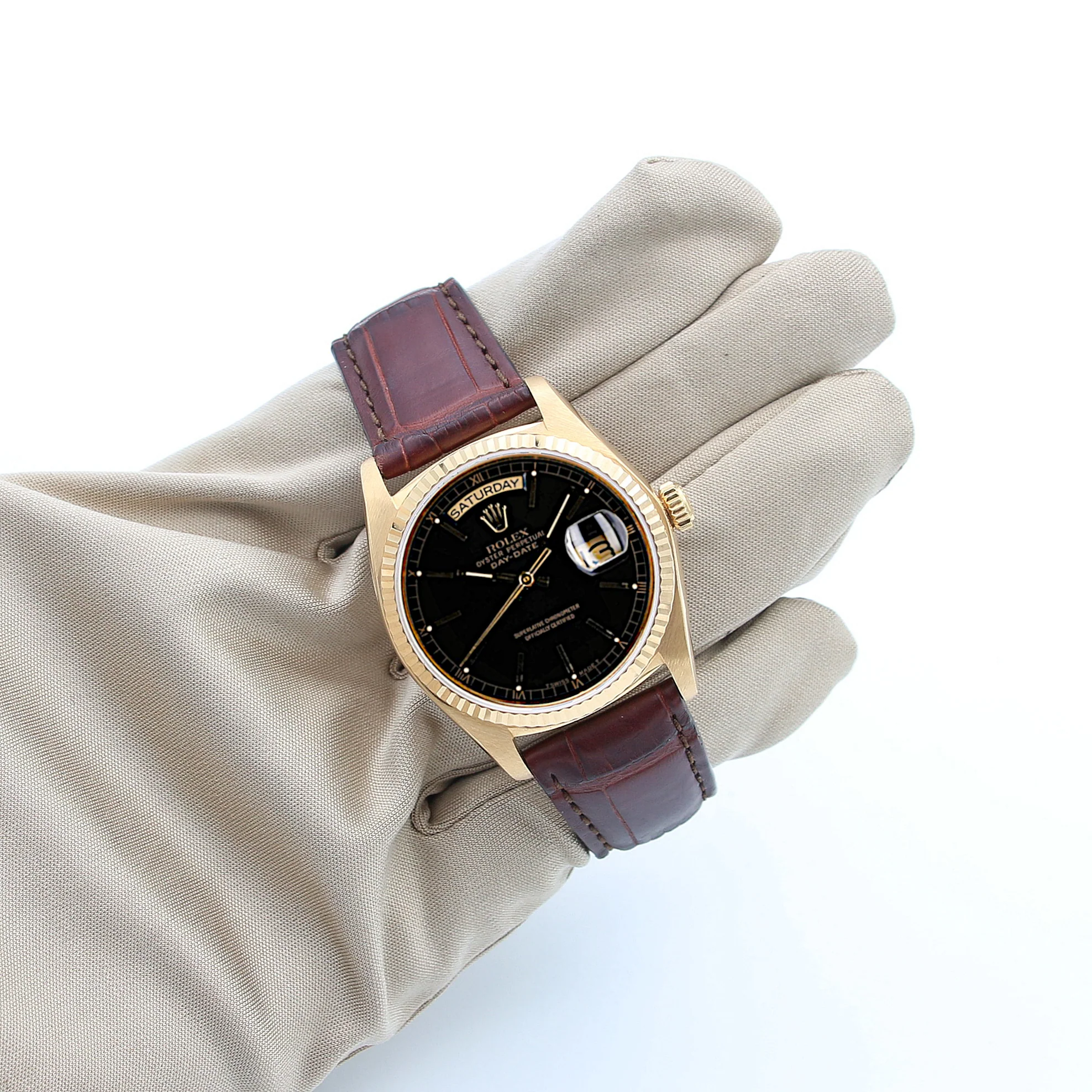 Rolex Day-Date ref. 18038 Black Circle - Leather strap - Image 3